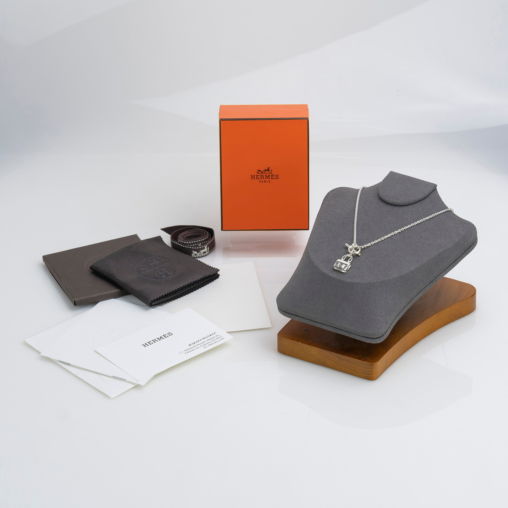 エルメス HERMES アミュレット コンスタンス ネックレス シルバー925 トグルチェーン レディースアクセサリー【美品】【箱・鑑定書付】