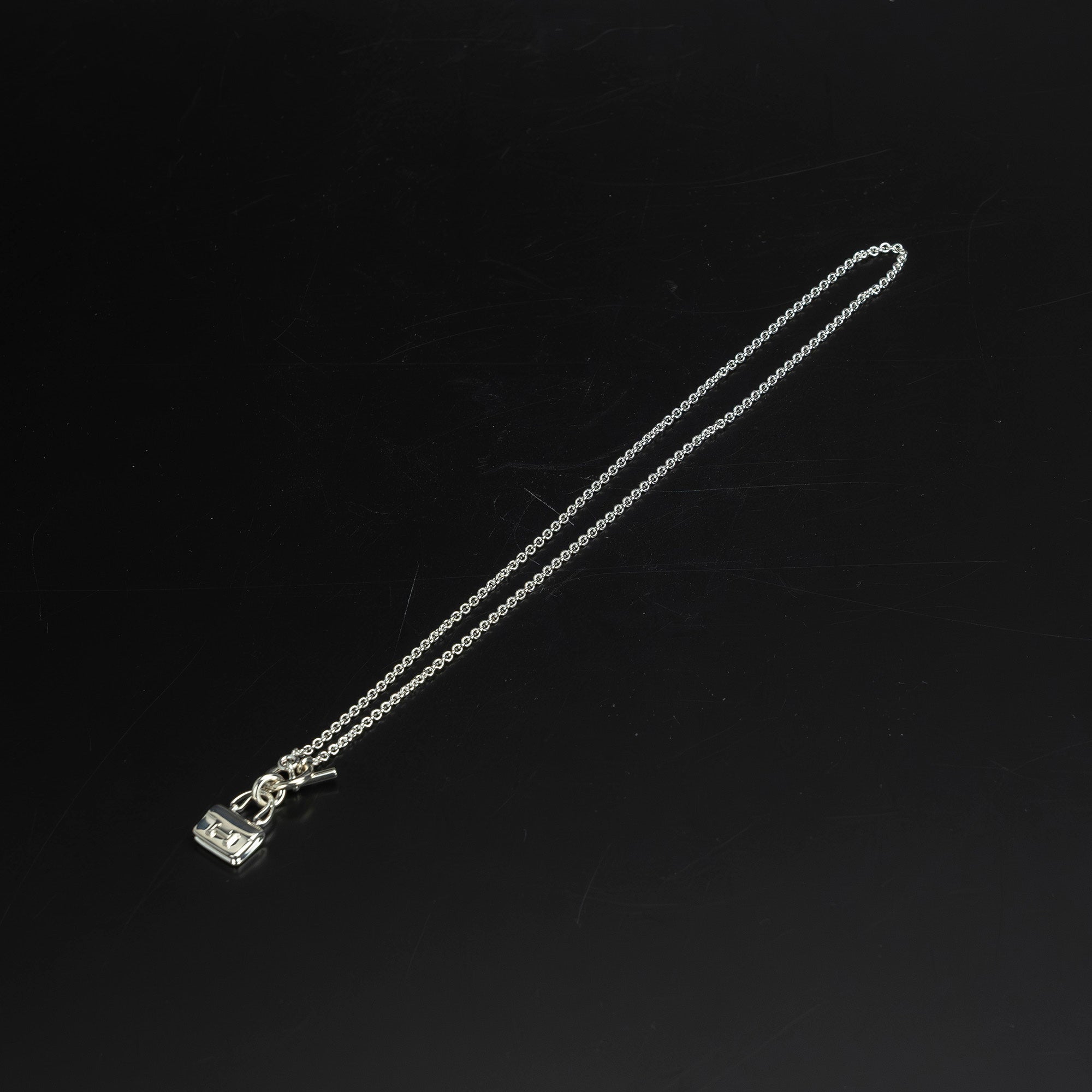 エルメス HERMES アミュレット コンスタンス ネックレス シルバー925 トグルチェーン レディースアクセサリー【美品】【箱・鑑定書付】