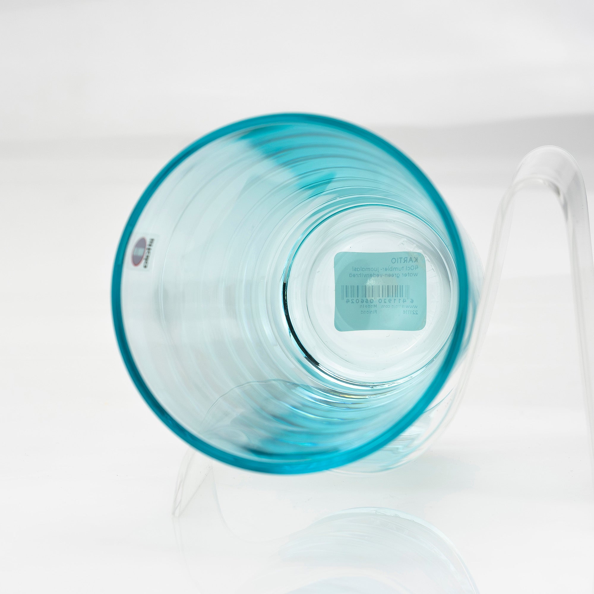 Iittala Kartio Tumbler and Highball Glass Pair, Water Green x Aqua, Made in Finland, Scandinavian Tableware