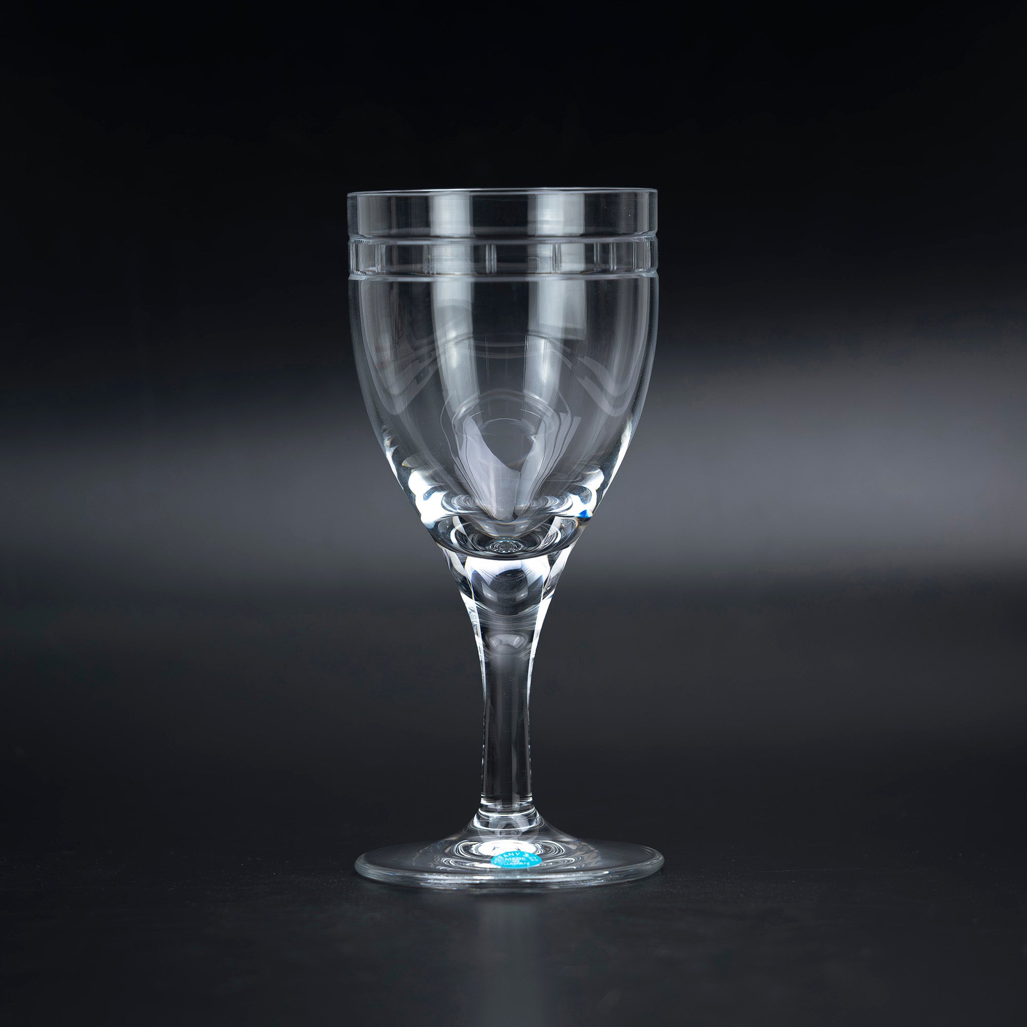 Tiffany & Co. Atlas Wine Glasses, Pair, Made in Japan, Crystal with Roman Numeral Cut, Elegant Design, Box Included