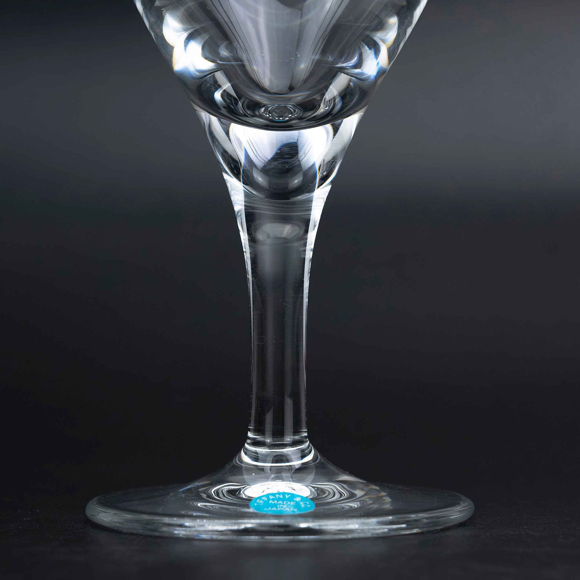 Tiffany & Co. Atlas Wine Glasses, Pair, Made in Japan, Crystal with Roman Numeral Cut, Elegant Design, Box Included