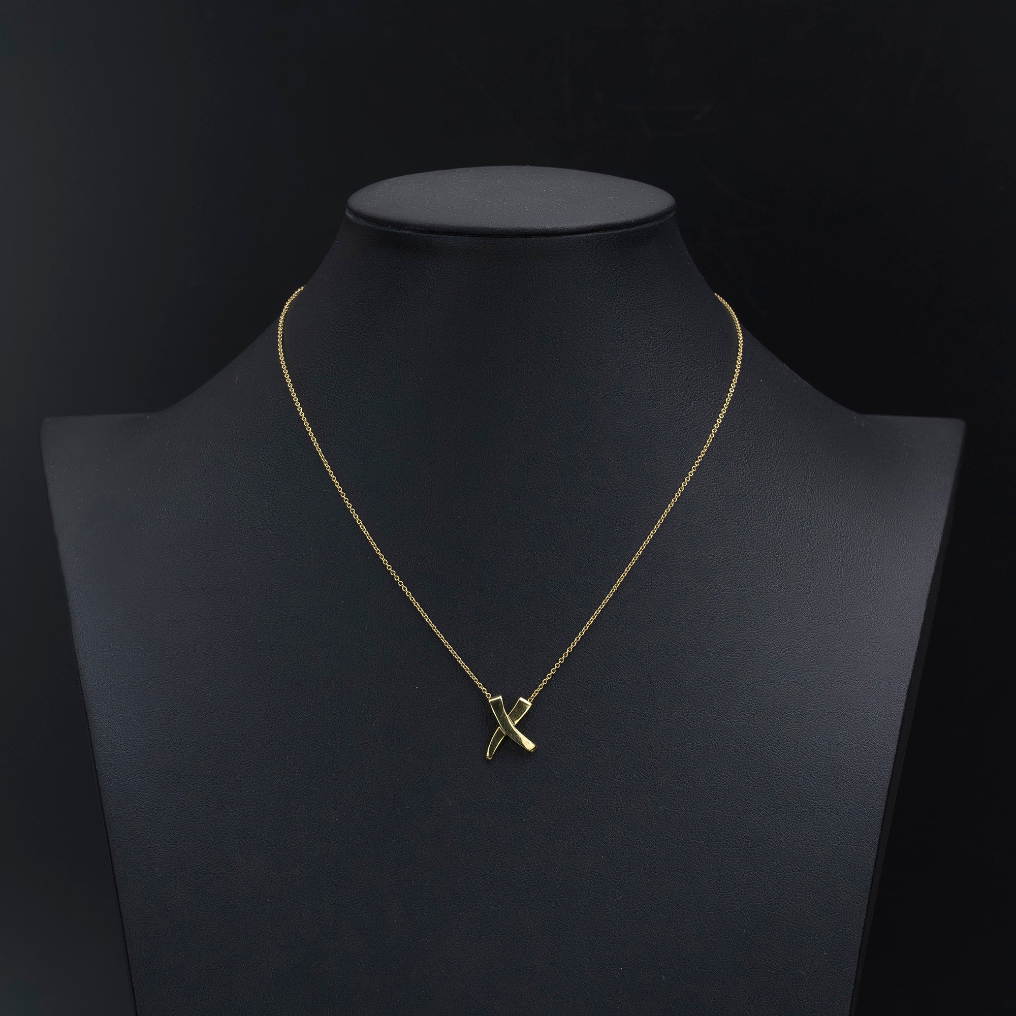 ティファニー TIFFANY&Co. パロマ・ピカソ グラフィティ Xペンダント K18YG イエローゴールド アートモチーフ ネックレス