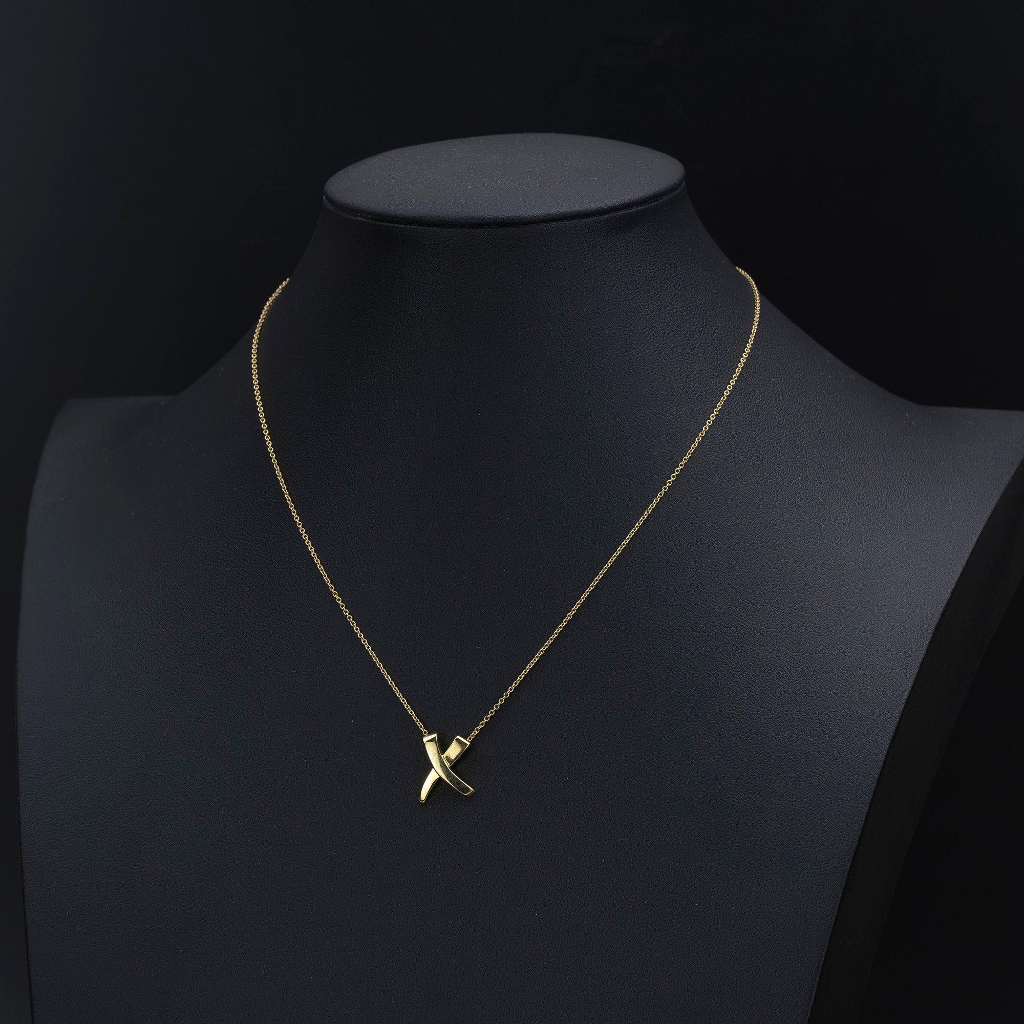 ティファニー TIFFANY&Co. パロマ・ピカソ グラフィティ Xペンダント K18YG イエローゴールド アートモチーフ ネックレス