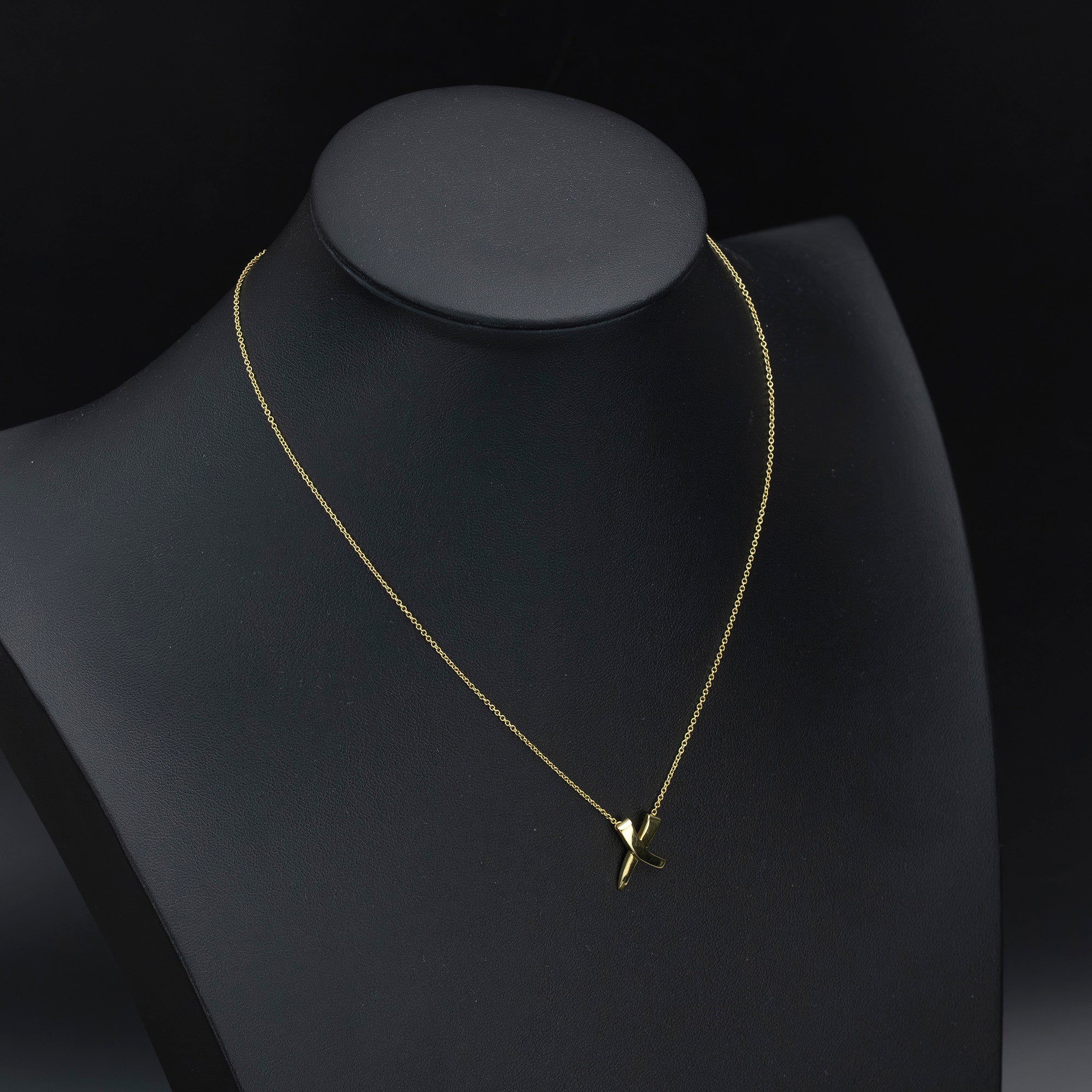 ティファニー TIFFANY&Co. パロマ・ピカソ グラフィティ Xペンダント K18YG イエローゴールド アートモチーフ ネックレス