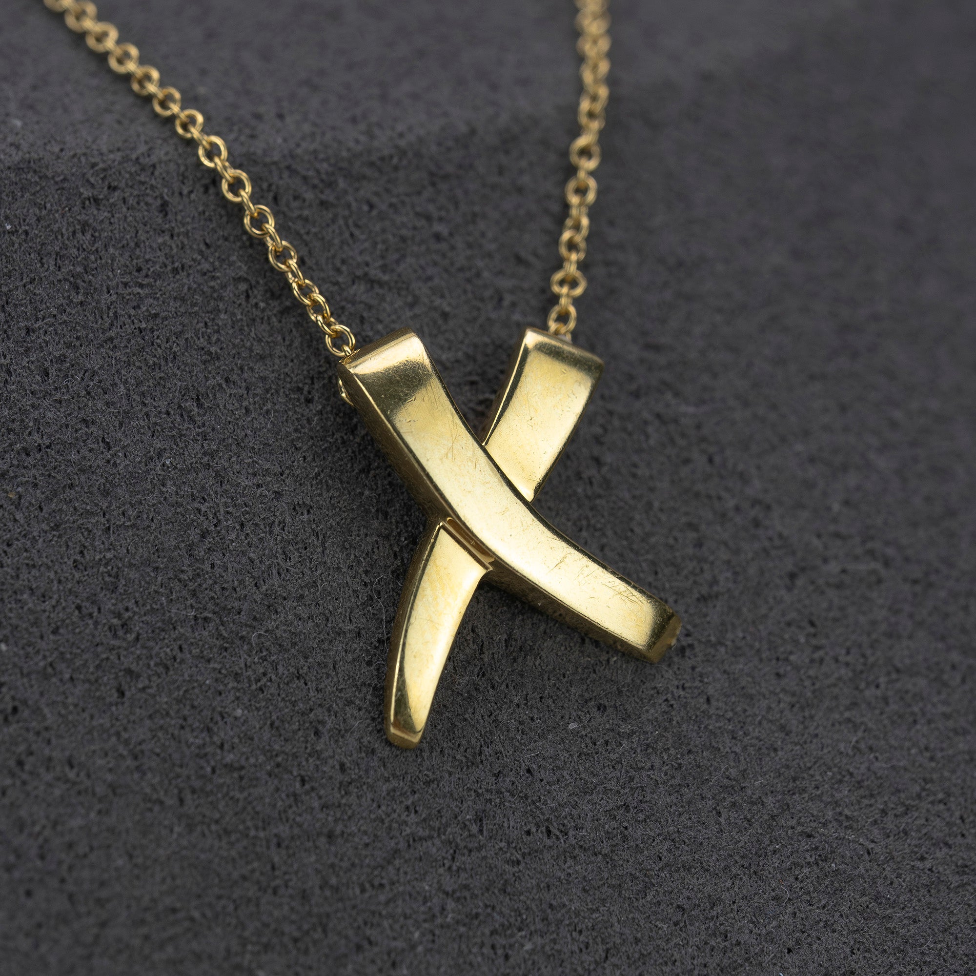 ティファニー TIFFANY&Co. パロマ・ピカソ グラフィティ Xペンダント K18YG イエローゴールド アートモチーフ ネックレス