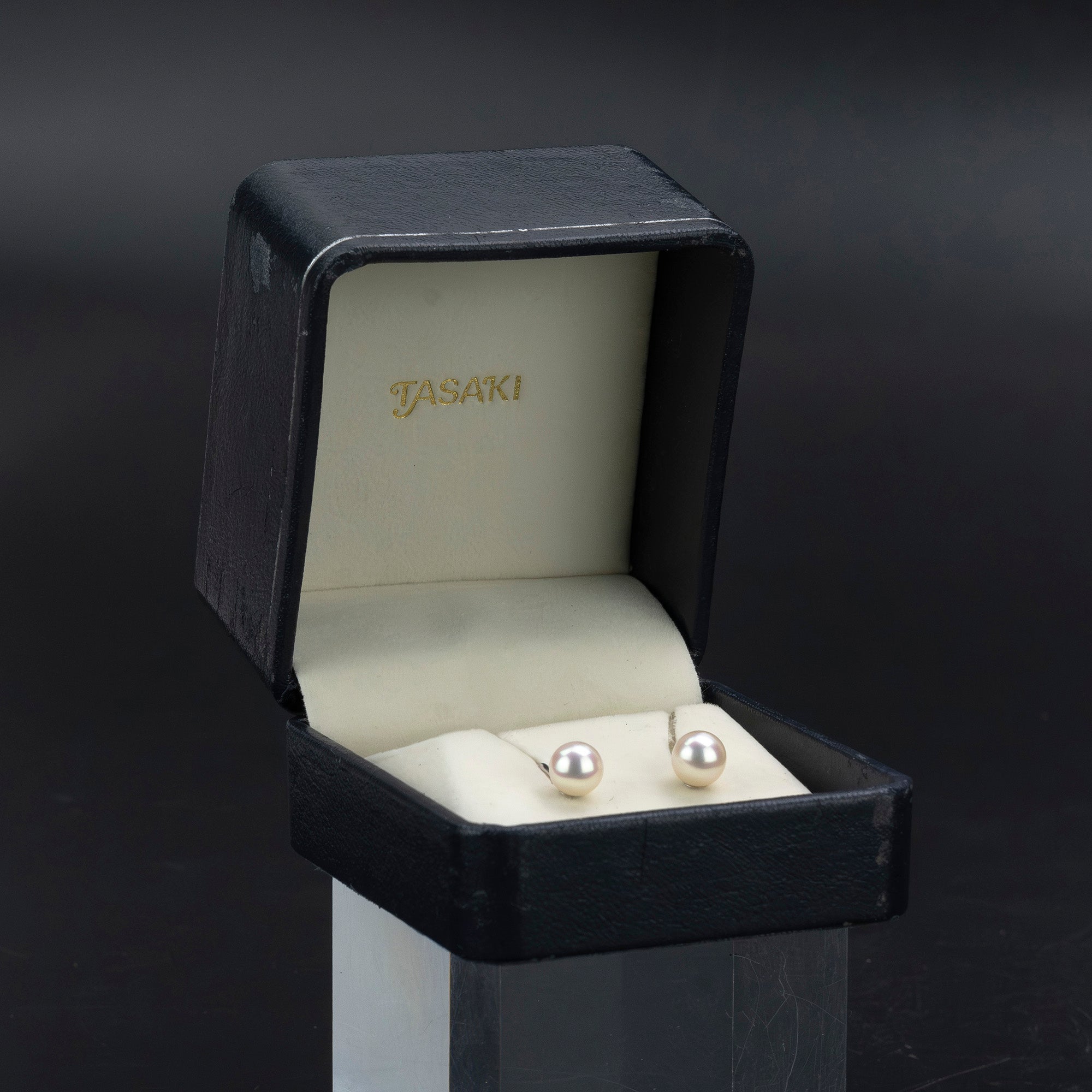 TASAKI 田崎真珠 パールイヤリング K14WG ホワイトゴールド 5mm珠 ケース付き フォーマル アクセサリー 冠婚葬祭