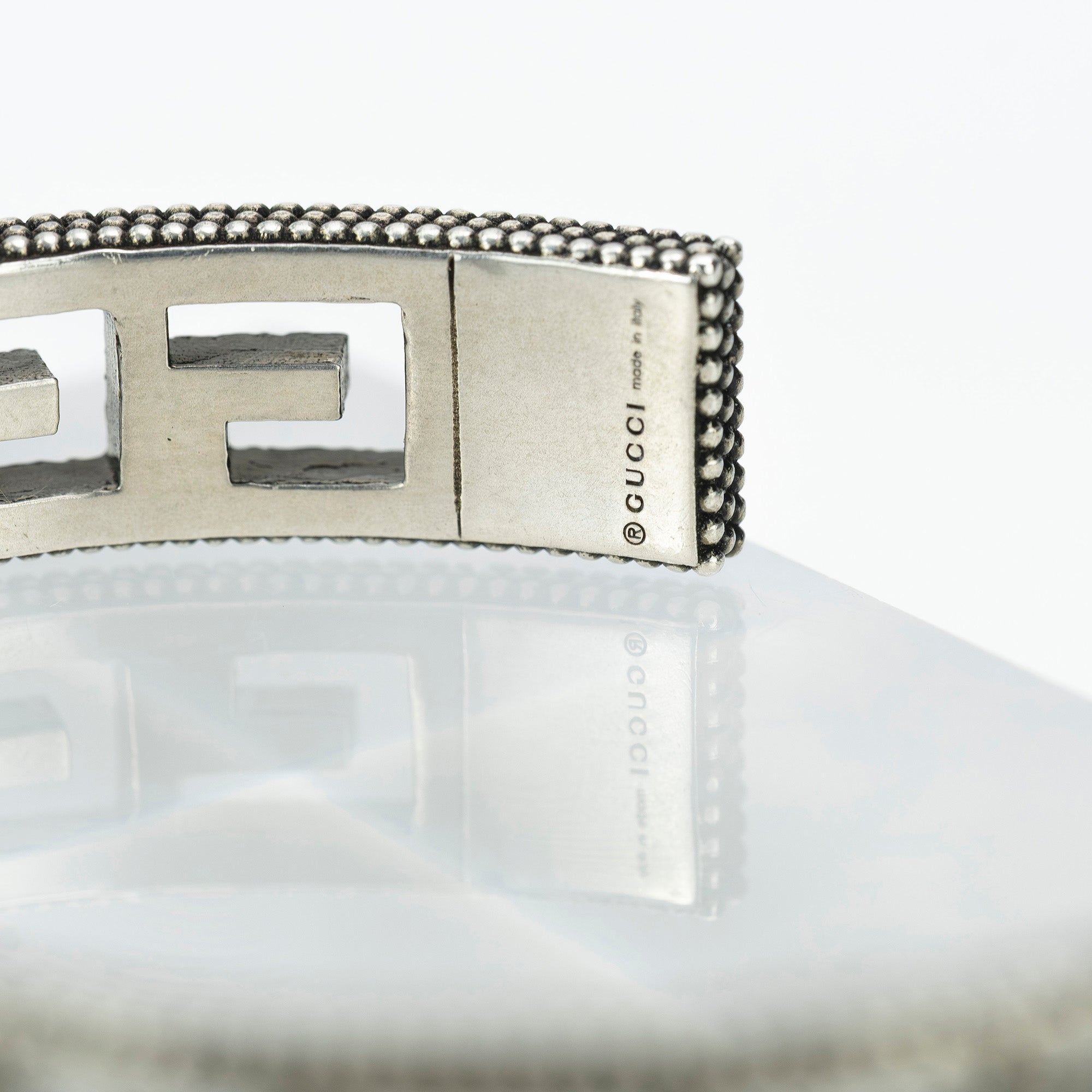 グッチ GUCCI バングル アラベスク Gモチーフ #19 シルバー925 約36.8g ブレスレット メンズアクセサリー 【箱・保存袋付】