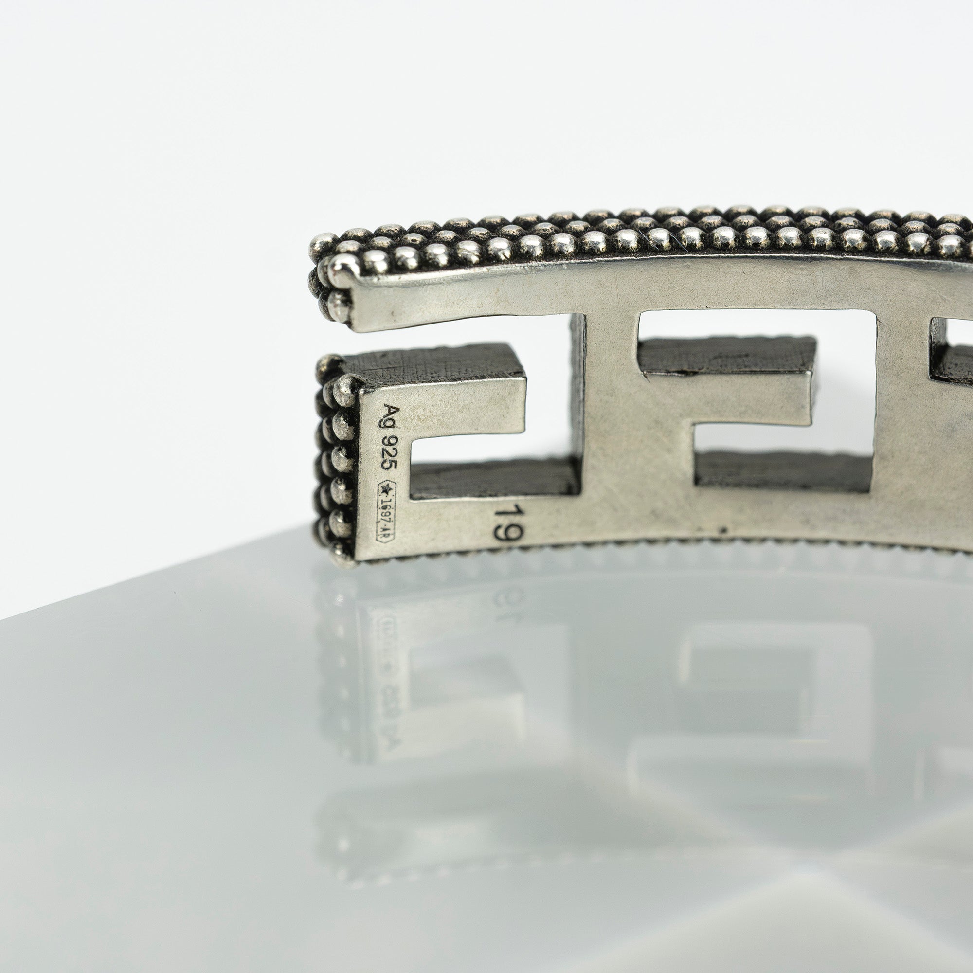 グッチ GUCCI バングル アラベスク Gモチーフ #19 シルバー925 約36.8g ブレスレット メンズアクセサリー 【箱・保存袋付】