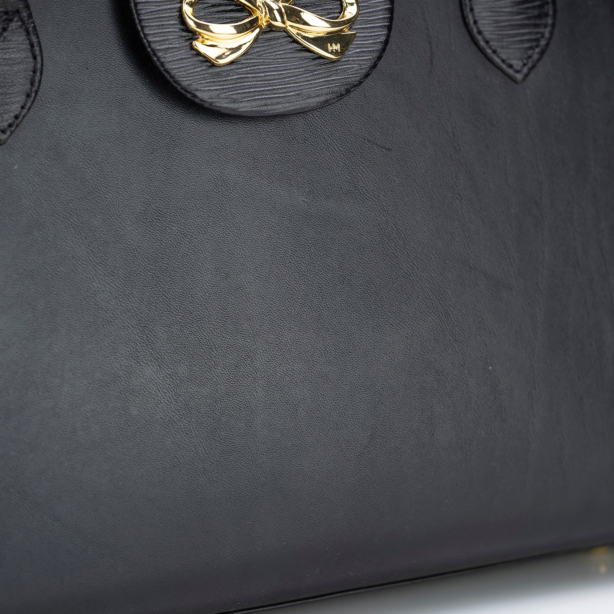 HANAE MORI Formal Handbag, Black, Ribbon, Gold Hardware, Leather, Suitable for Weddings, Funerals, Entrance Ceremonies, Graduations