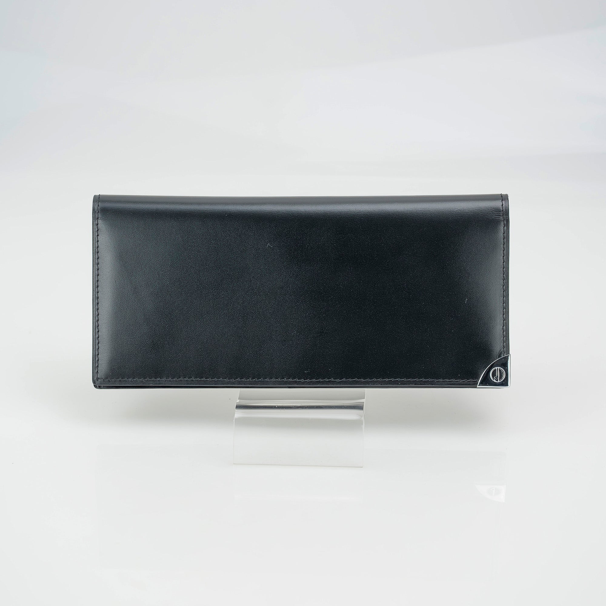 ダンヒル Dunhill 長財布 メンズ ブラック カード多数収納 小銭入れ無し 高級革財布【箱付】