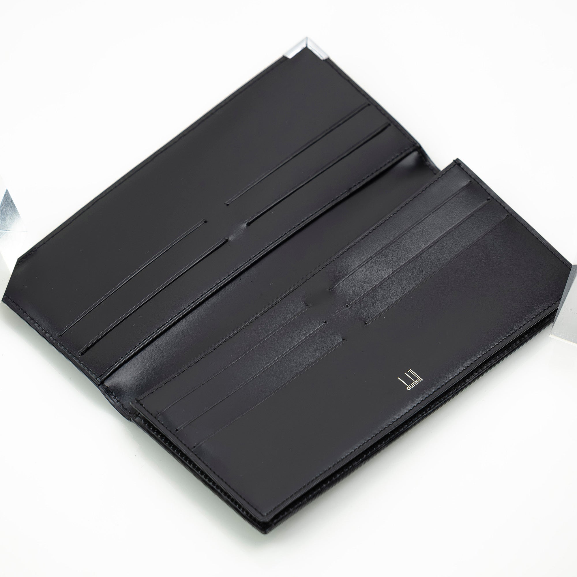 ダンヒル Dunhill 長財布 メンズ ブラック カード多数収納 小銭入れ無し 高級革財布【箱付】