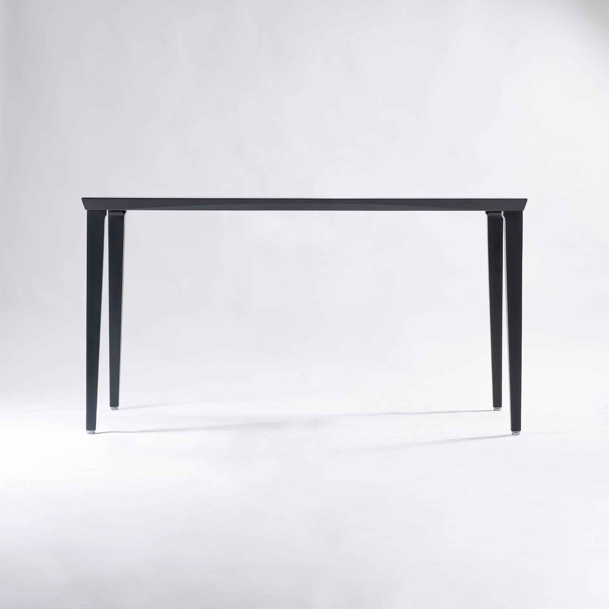 Akita Mokko AKIMOKU N-T005 Dining Table, Oak, Black, 135cm Wide, Modern, Scandinavian, Simple, Minimalist, Made in Japan by IDC Otsuka
