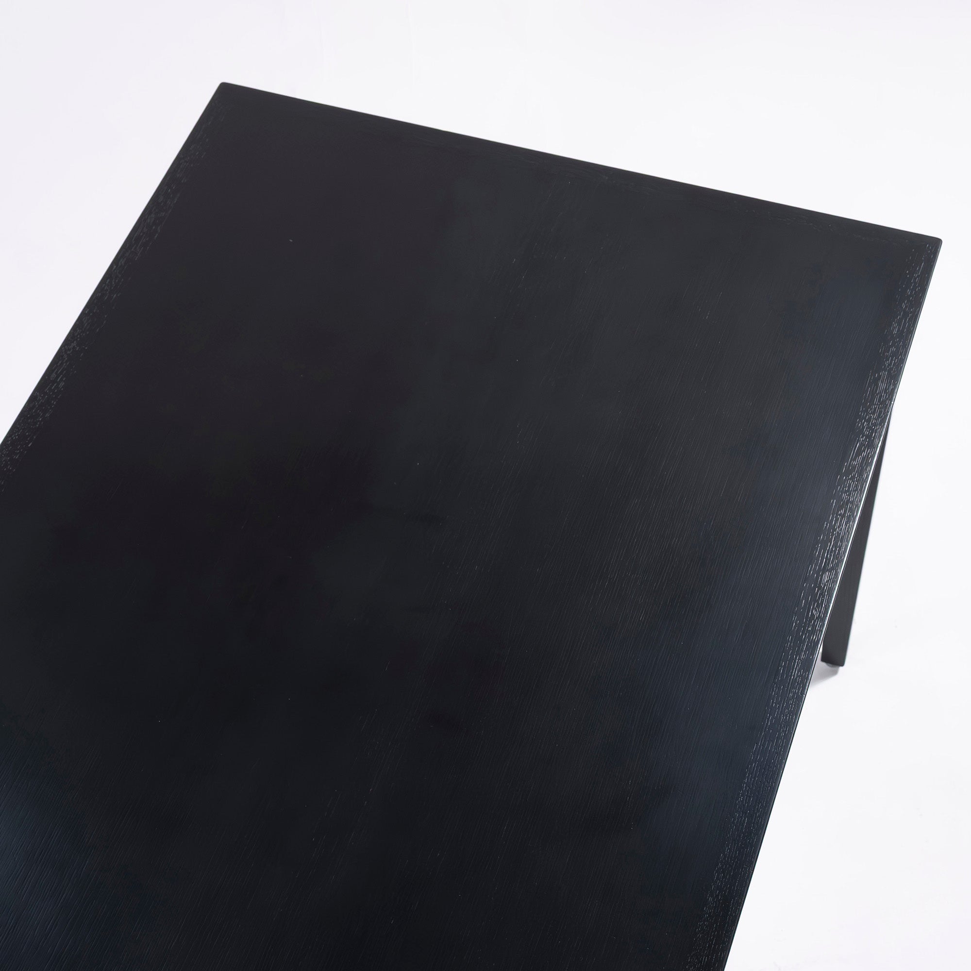 Akita Mokko AKIMOKU N-T005 Dining Table, Oak, Black, 135cm Wide, Modern, Scandinavian, Simple, Minimalist, Made in Japan by IDC Otsuka