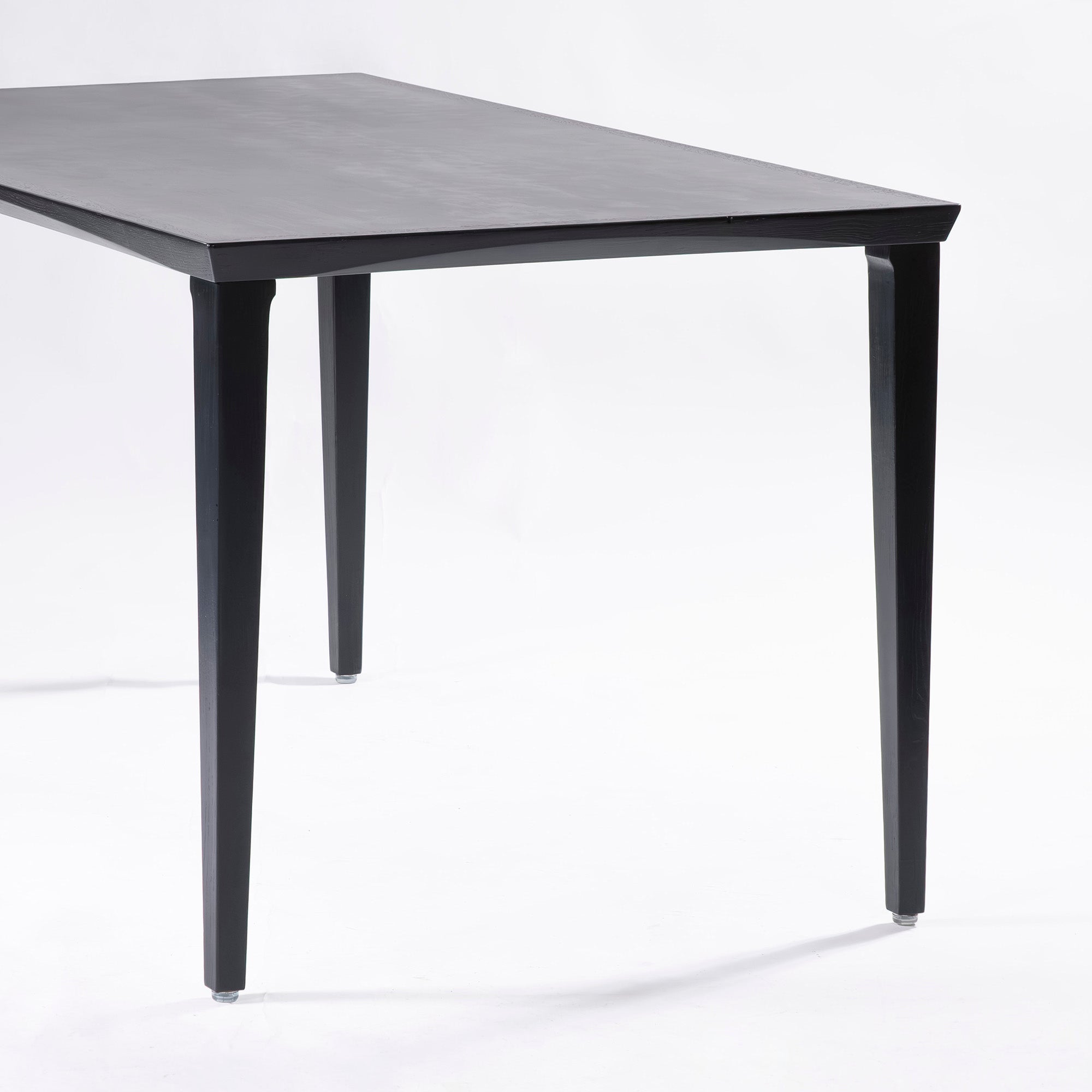 Akita Mokko AKIMOKU N-T005 Dining Table, Oak, Black, 135cm Wide, Modern, Scandinavian, Simple, Minimalist, Made in Japan by IDC Otsuka