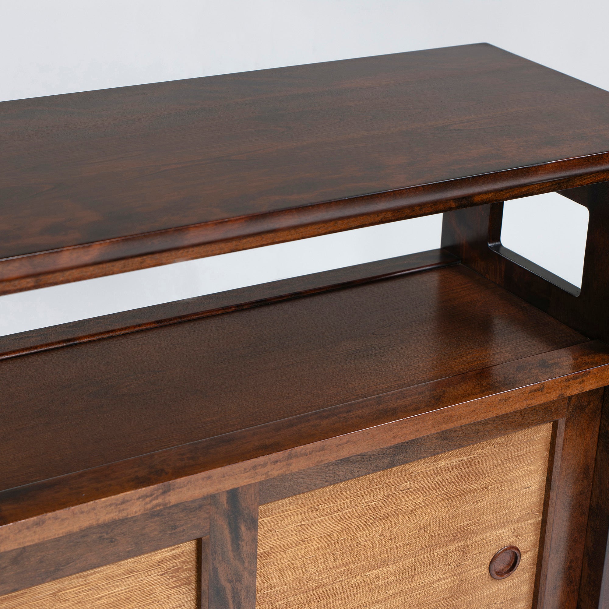 Sideboard, Kyushu folk furniture, tea cabinet, Mizume cherry wood, solid wood, storage furniture, living room storage, Japanese modern, Japanese modern, old house, retro, old house, Japanese-style room