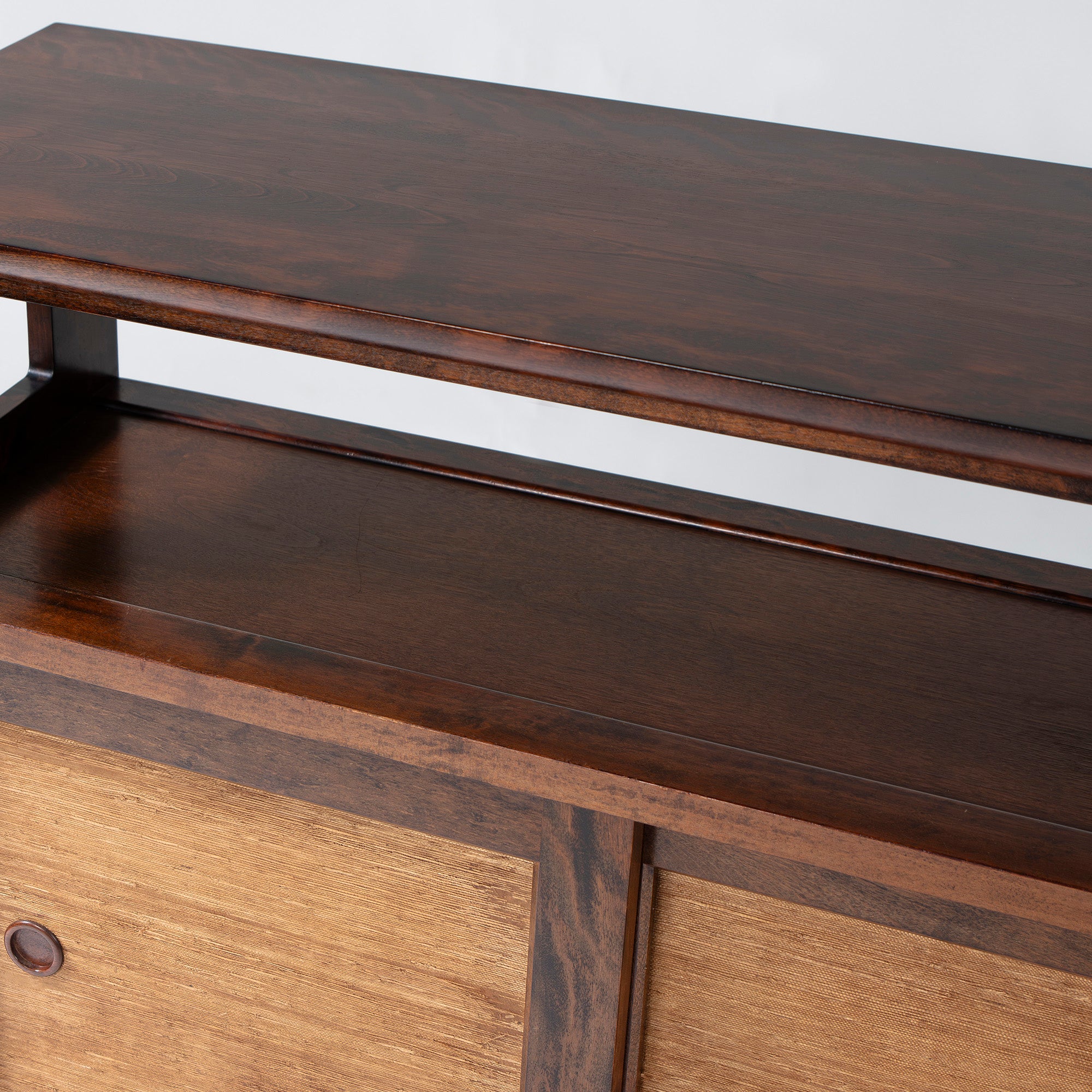 Sideboard, Kyushu folk furniture, tea cabinet, Mizume cherry wood, solid wood, storage furniture, living room storage, Japanese modern, Japanese modern, old house, retro, old house, Japanese-style room