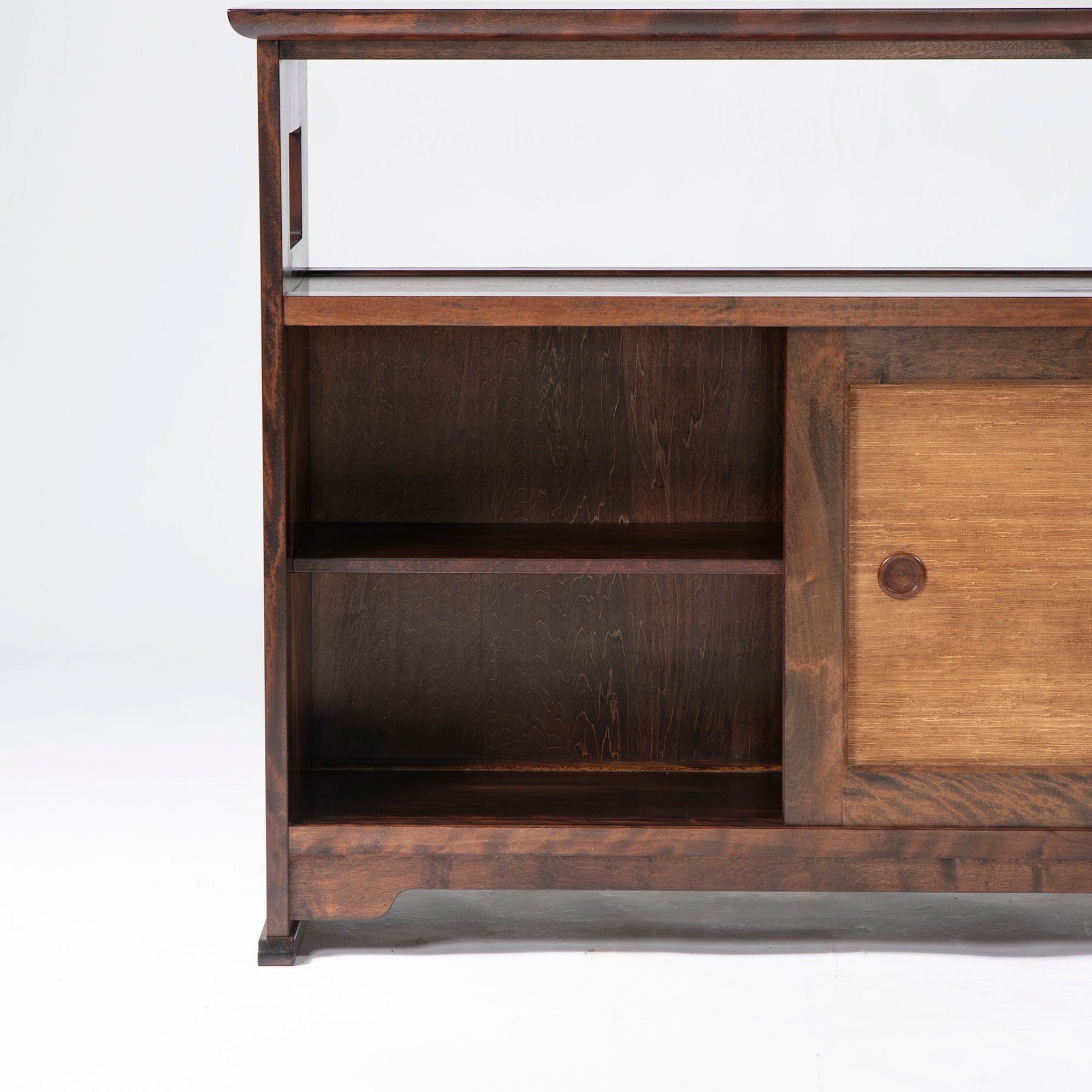 Sideboard, Kyushu folk furniture, tea cabinet, Mizume cherry wood, solid wood, storage furniture, living room storage, Japanese modern, Japanese modern, old house, retro, old house, Japanese-style room