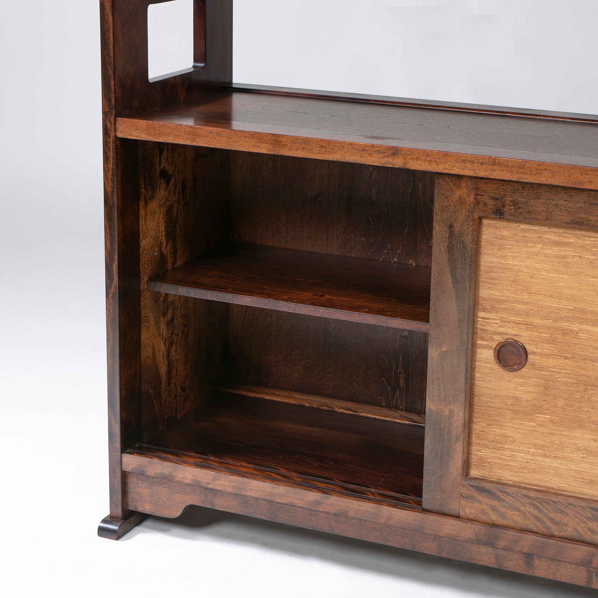 Sideboard, Kyushu folk furniture, tea cabinet, Mizume cherry wood, solid wood, storage furniture, living room storage, Japanese modern, Japanese modern, old house, retro, old house, Japanese-style room