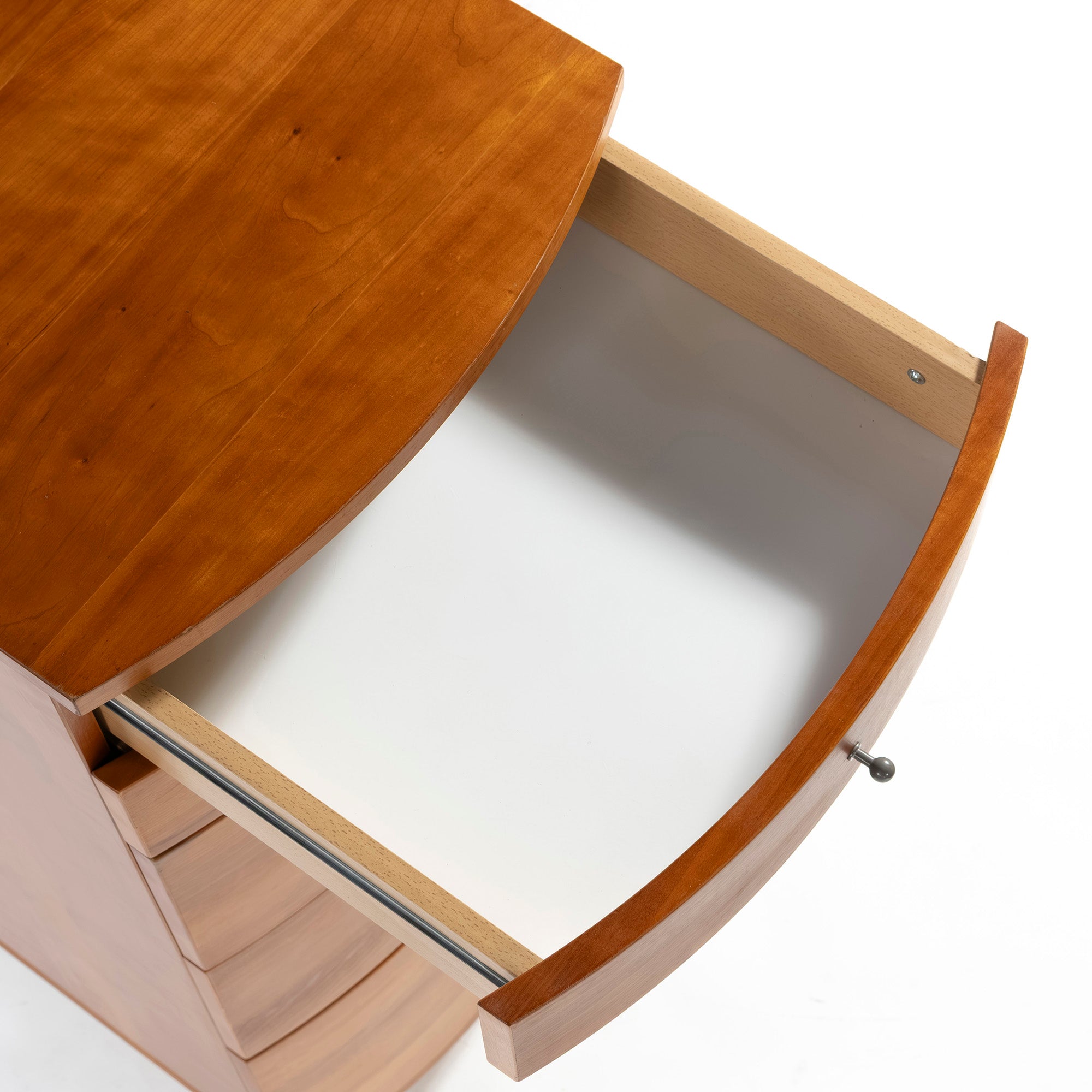 ACTUS WAVE Slim Chest, Cherry Wood, Made in Sweden, Living Room Storage, Scandinavian, Natural, Modern