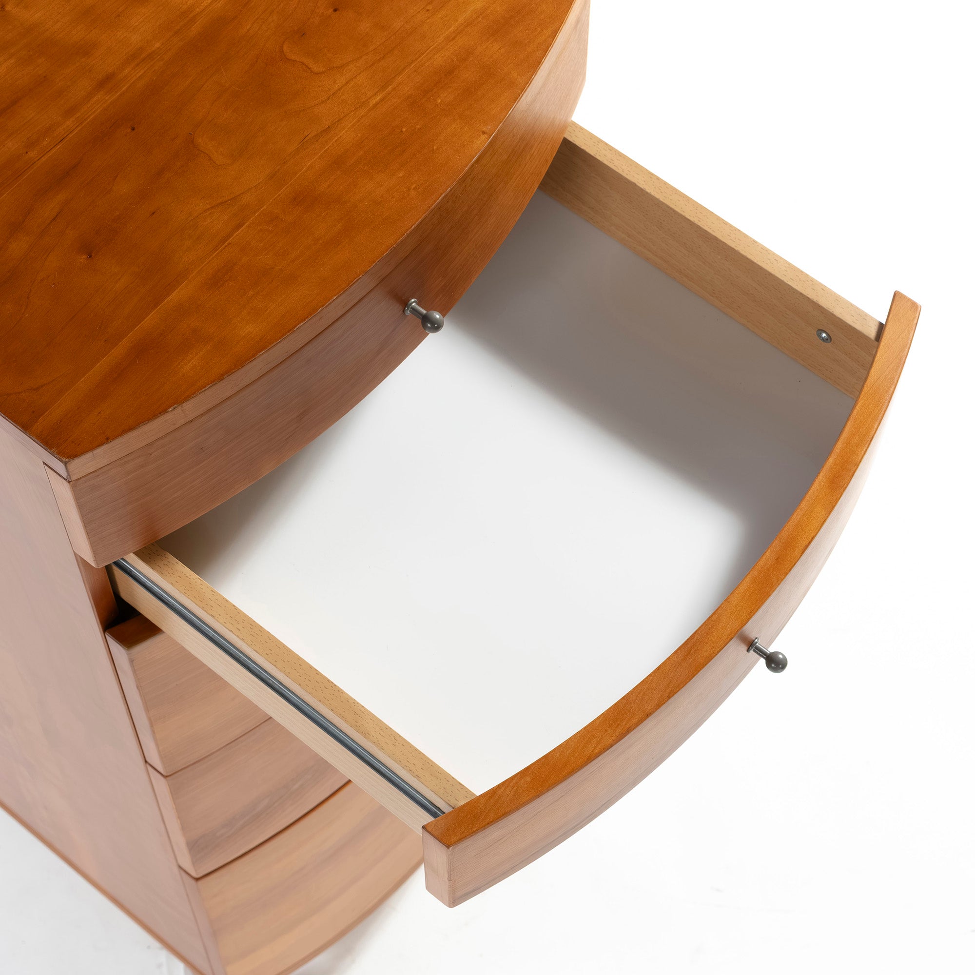 ACTUS WAVE Slim Chest, Cherry Wood, Made in Sweden, Living Room Storage, Scandinavian, Natural, Modern