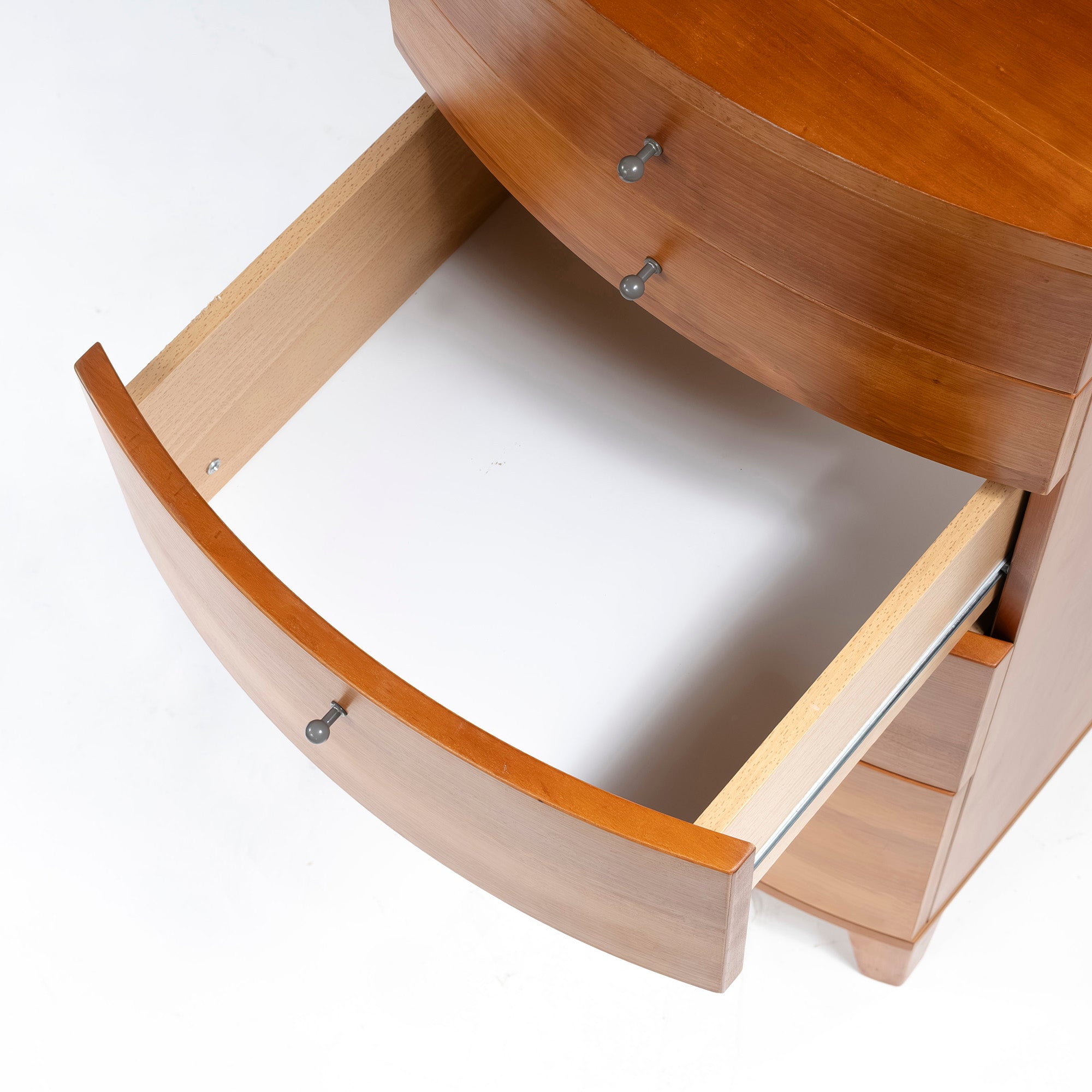 ACTUS WAVE Slim Chest, Cherry Wood, Made in Sweden, Living Room Storage, Scandinavian, Natural, Modern