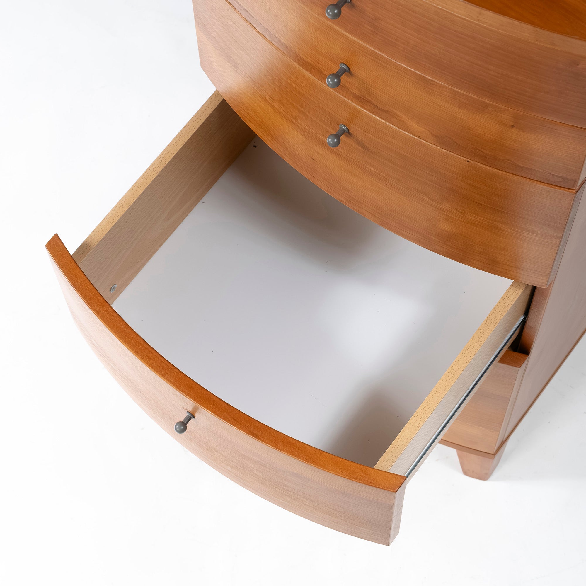 ACTUS WAVE Slim Chest, Cherry Wood, Made in Sweden, Living Room Storage, Scandinavian, Natural, Modern