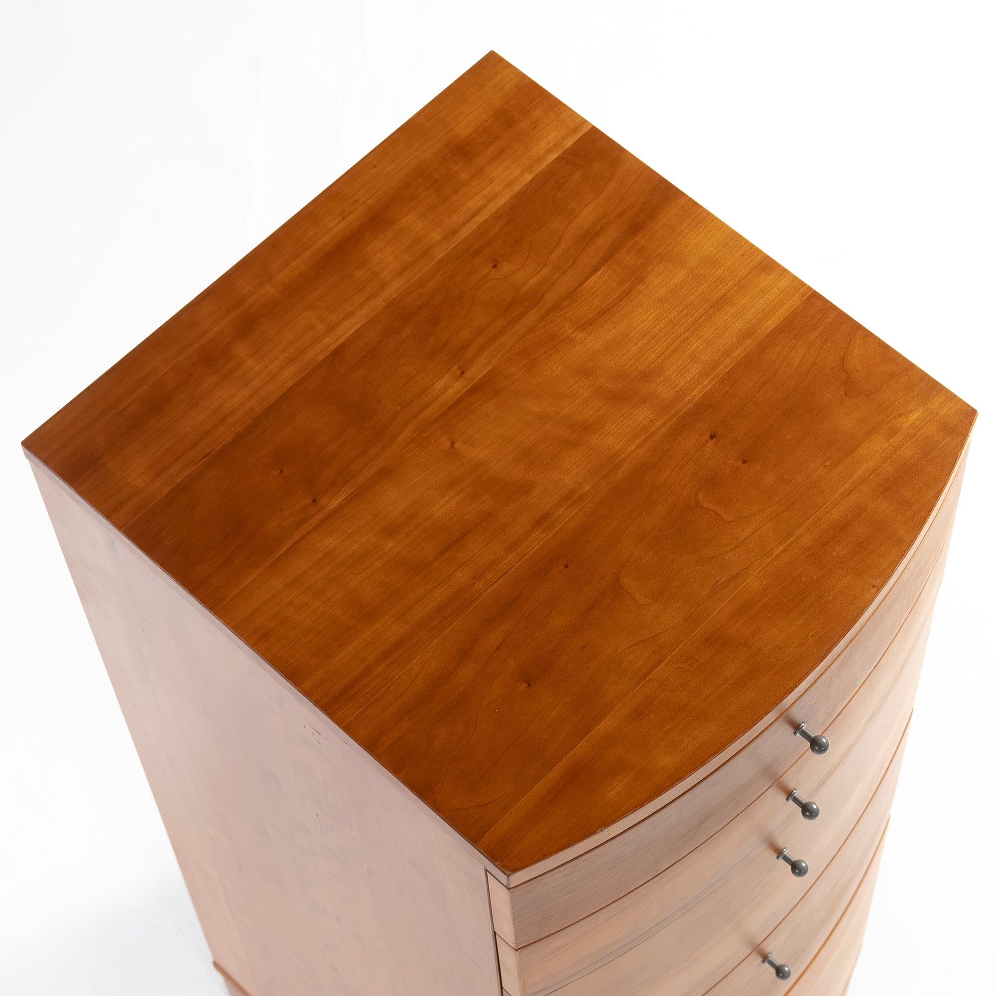 ACTUS WAVE Slim Chest, Cherry Wood, Made in Sweden, Living Room Storage, Scandinavian, Natural, Modern