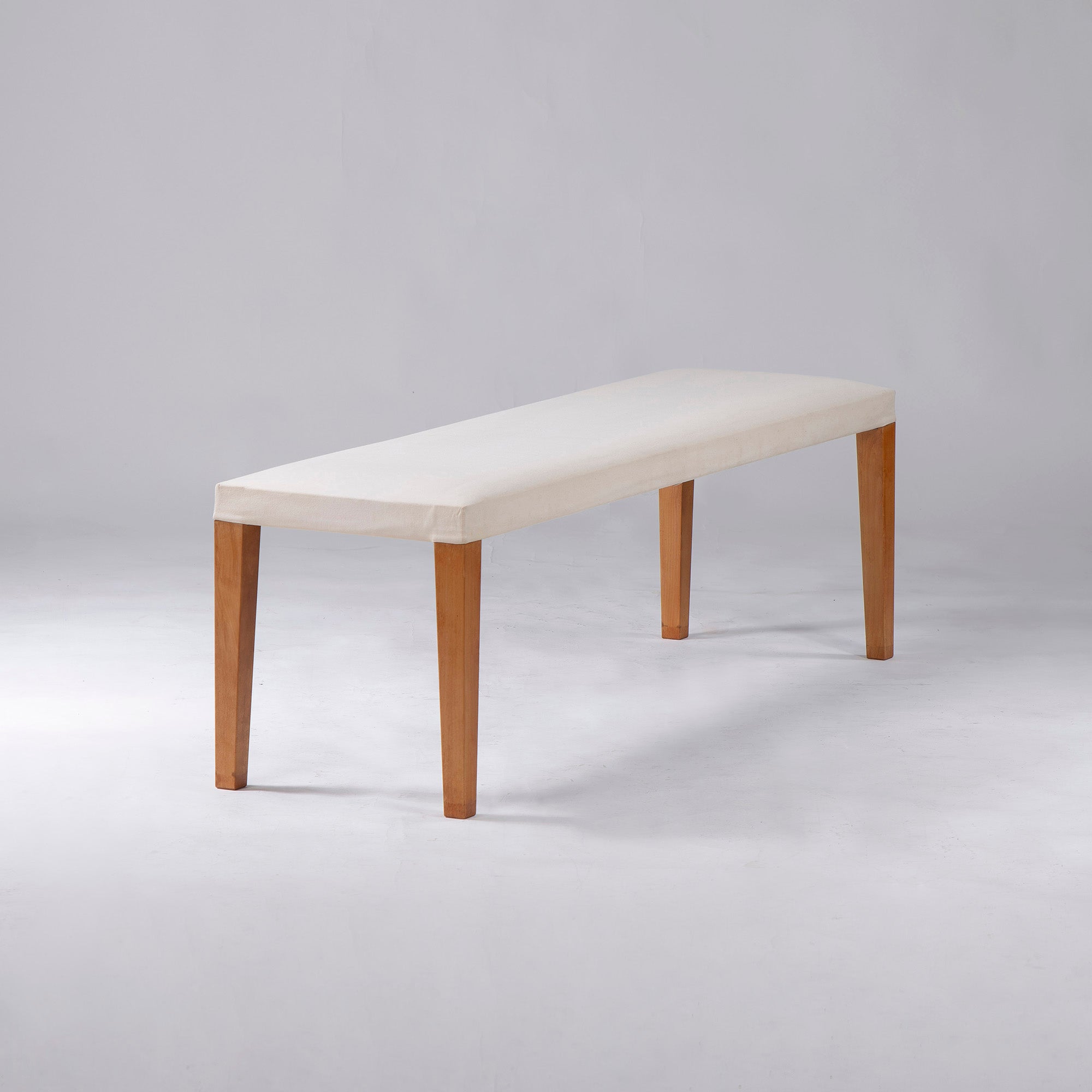 ダイニングベンチ イクスス ikususu Furniture アルダー材 無垢材 帆布 キナリ 幅135 ナチュラルモダン 北欧 シンプル 長椅子 国産家具