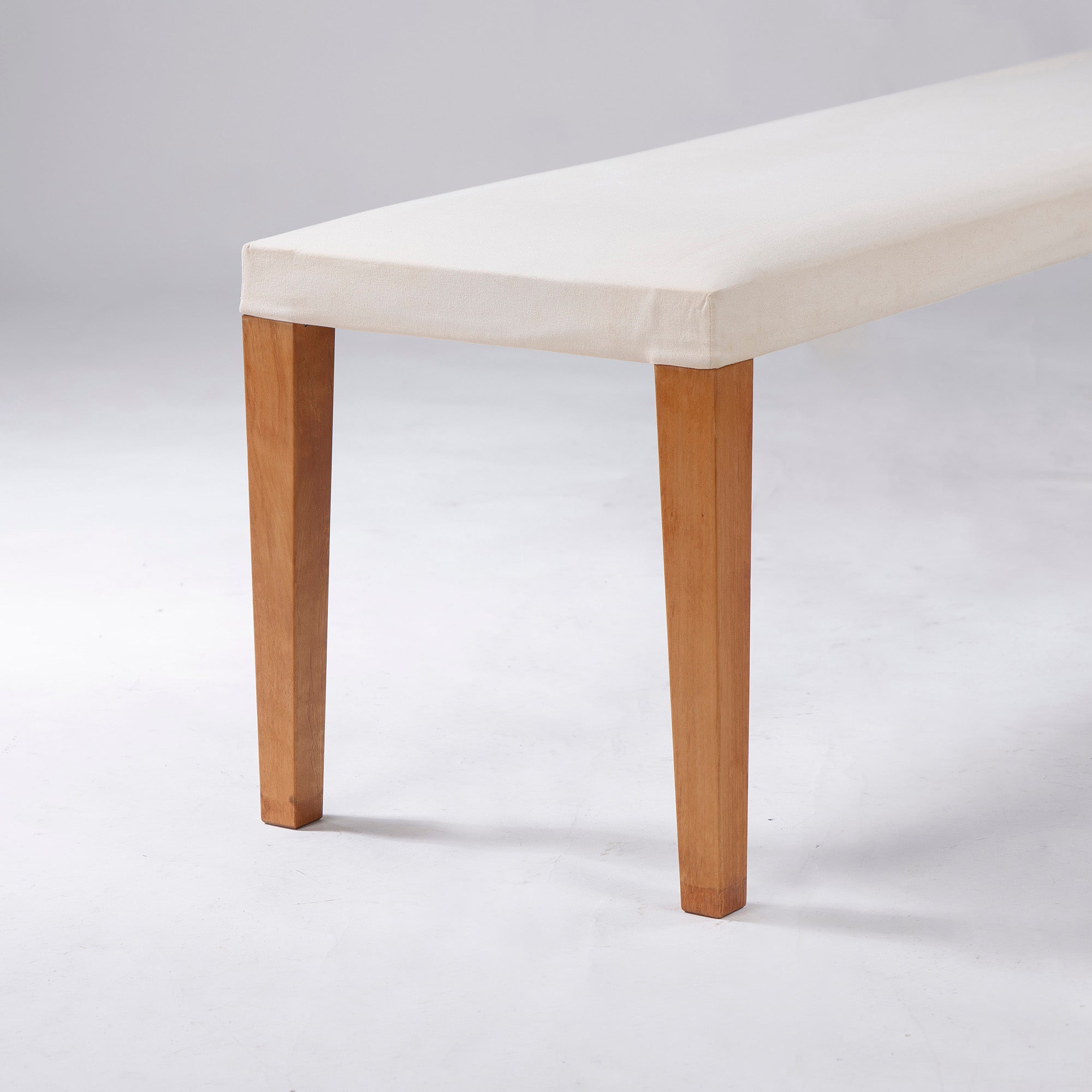 ダイニングベンチ イクスス ikususu Furniture アルダー材 無垢材 帆布 キナリ 幅135 ナチュラルモダン 北欧 シンプル 長椅子 国産家具