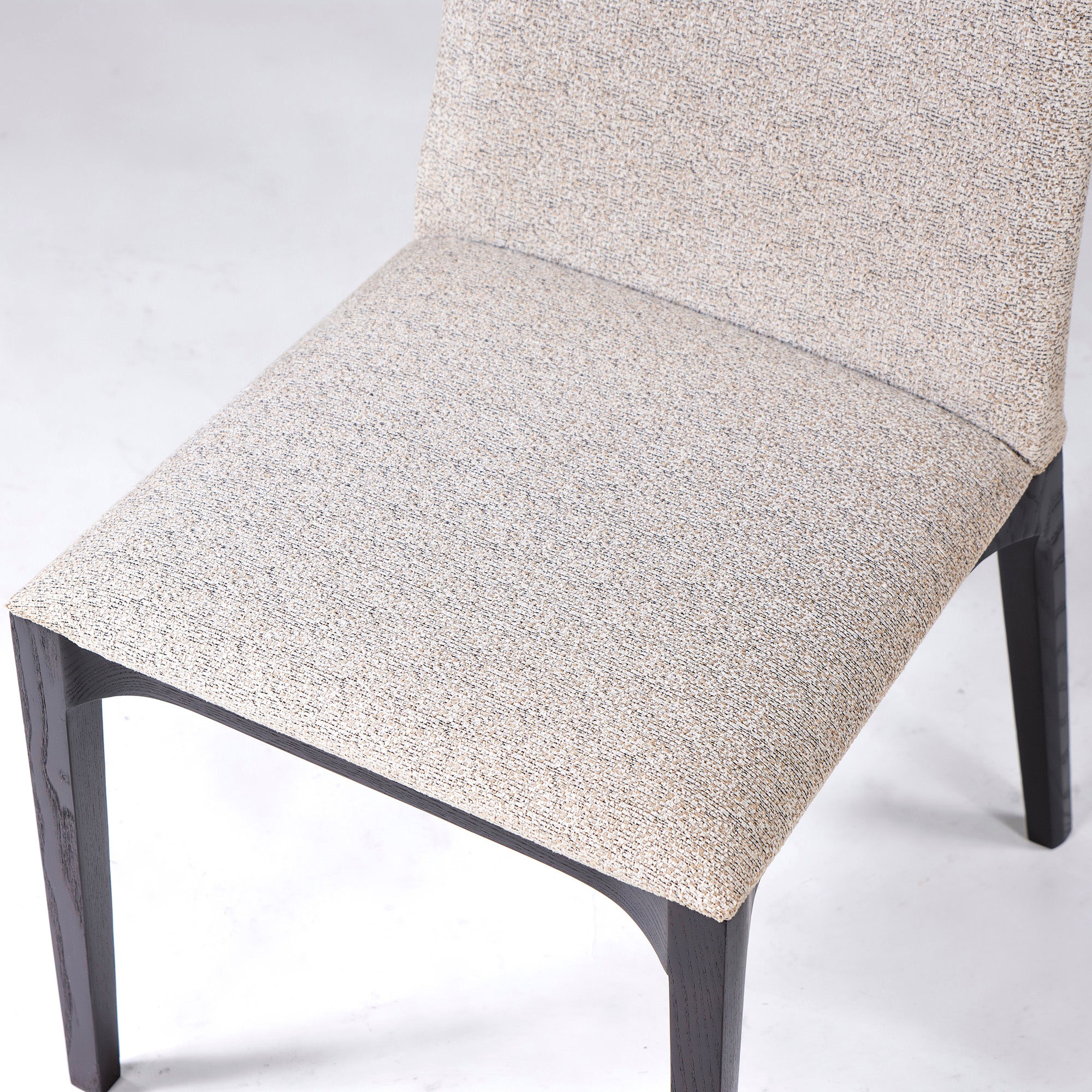 Cassina IXC. LINE armless dining chair (2) in ash and fabric, Italian modern luxury design