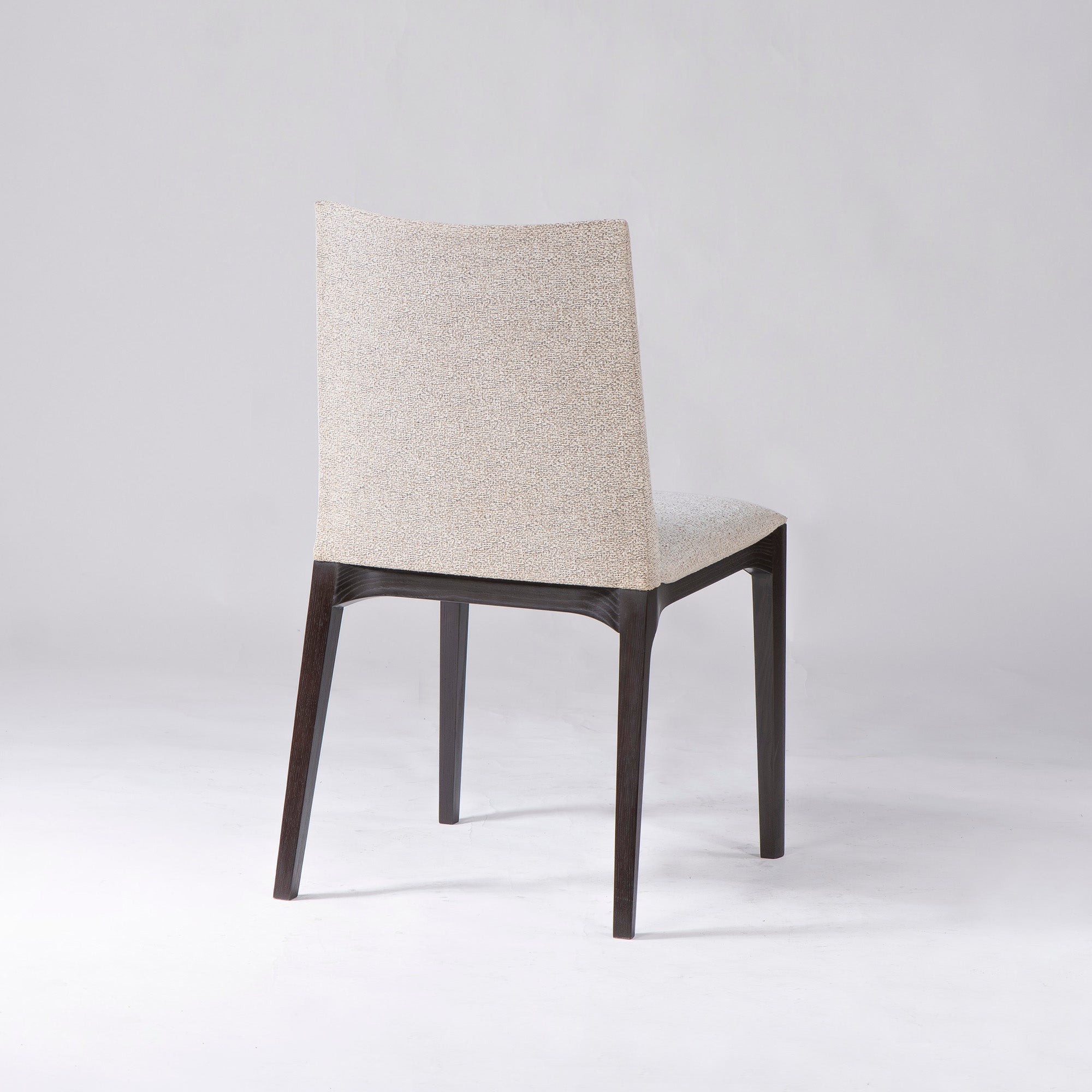 Cassina IXC. LINE armless dining chair (4) in ash wood and fabric, Italian modern luxury design