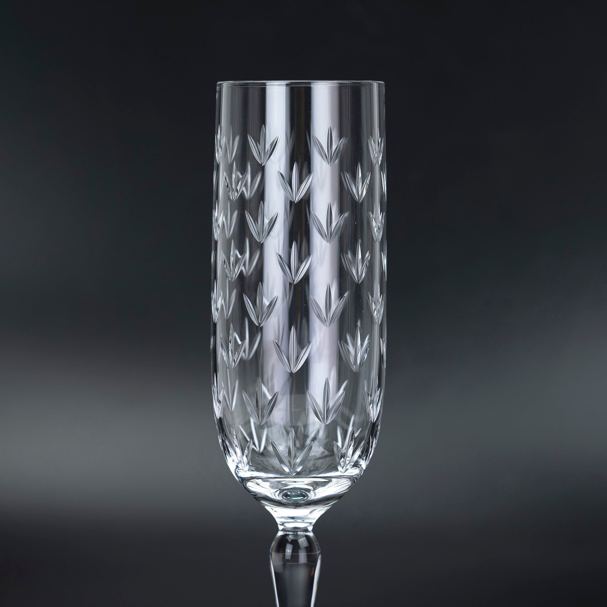 ティファニー TIFFANY & Co. フローレット クリスタルグラス ペア シャンパングラス 【美品・箱付】