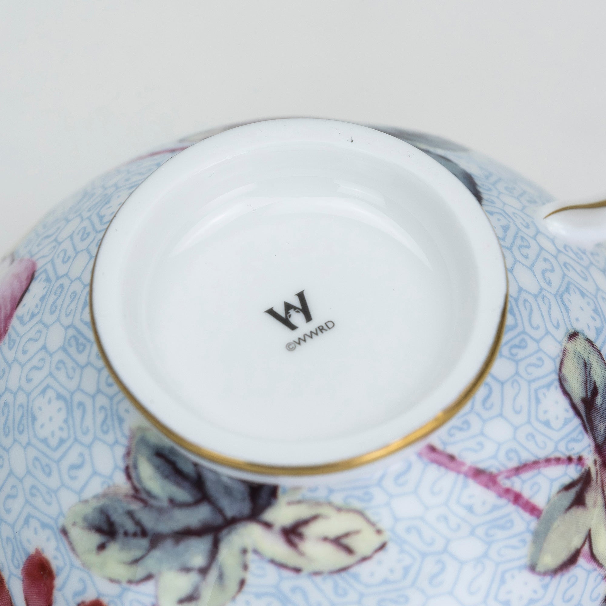 ウェッジウッド WEDGWOOD ハーレクインコレクション カッコー カップ&ソーサー ブルー 廃盤 希少 洋食器【専用ケース付】
