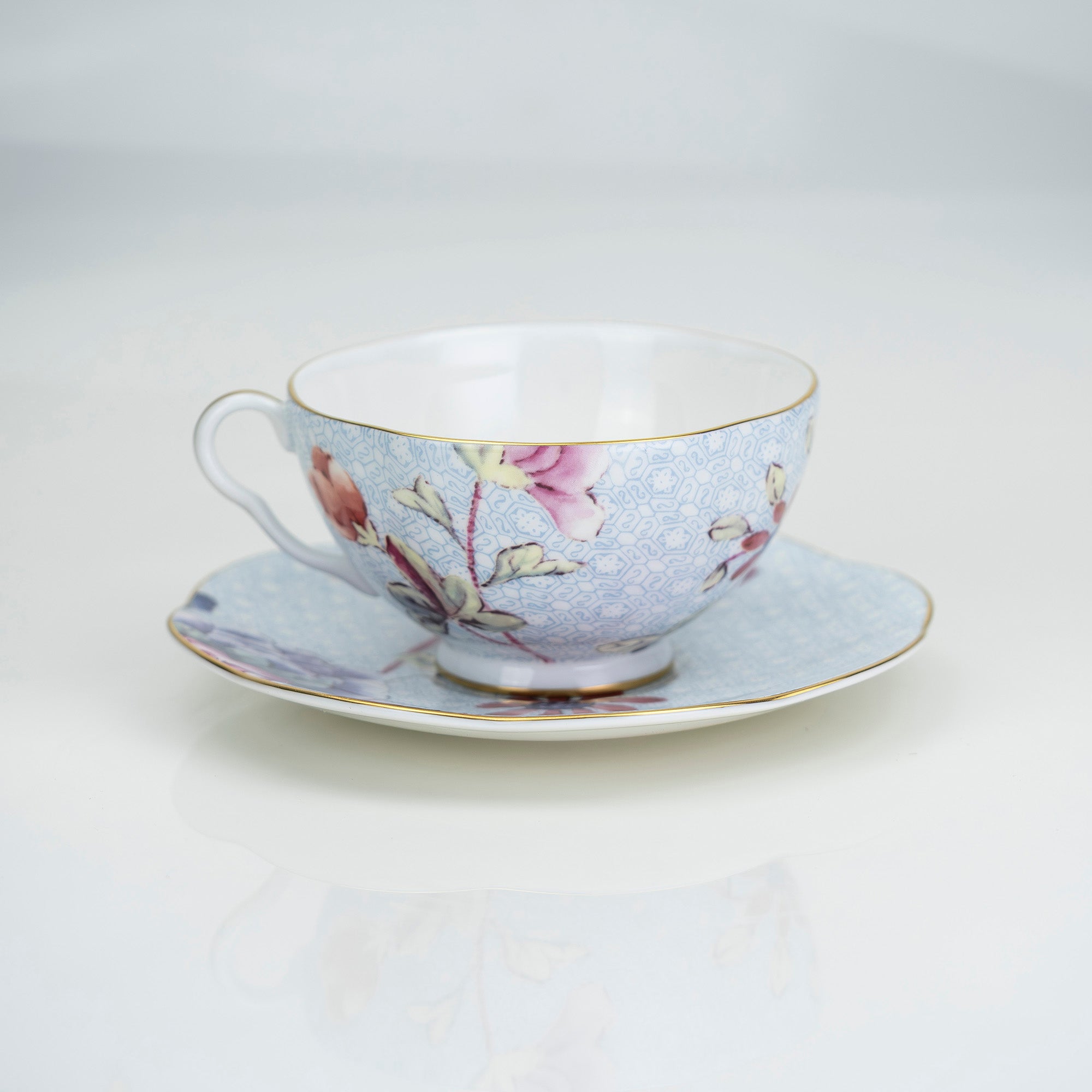 ウェッジウッド WEDGWOOD ハーレクインコレクション カッコー カップ&ソーサー ブルー 廃盤 希少 洋食器【専用ケース付】