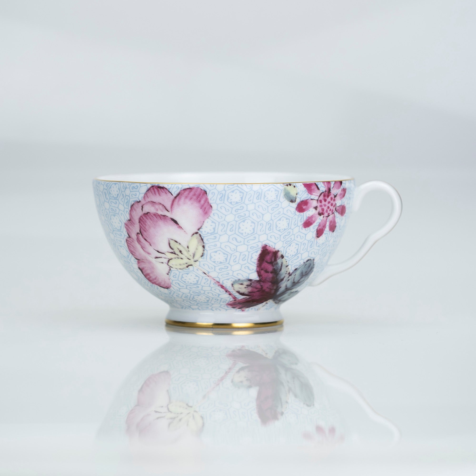 ウェッジウッド WEDGWOOD ハーレクインコレクション カッコー カップ&ソーサー ブルー 廃盤 希少 洋食器【専用ケース付】