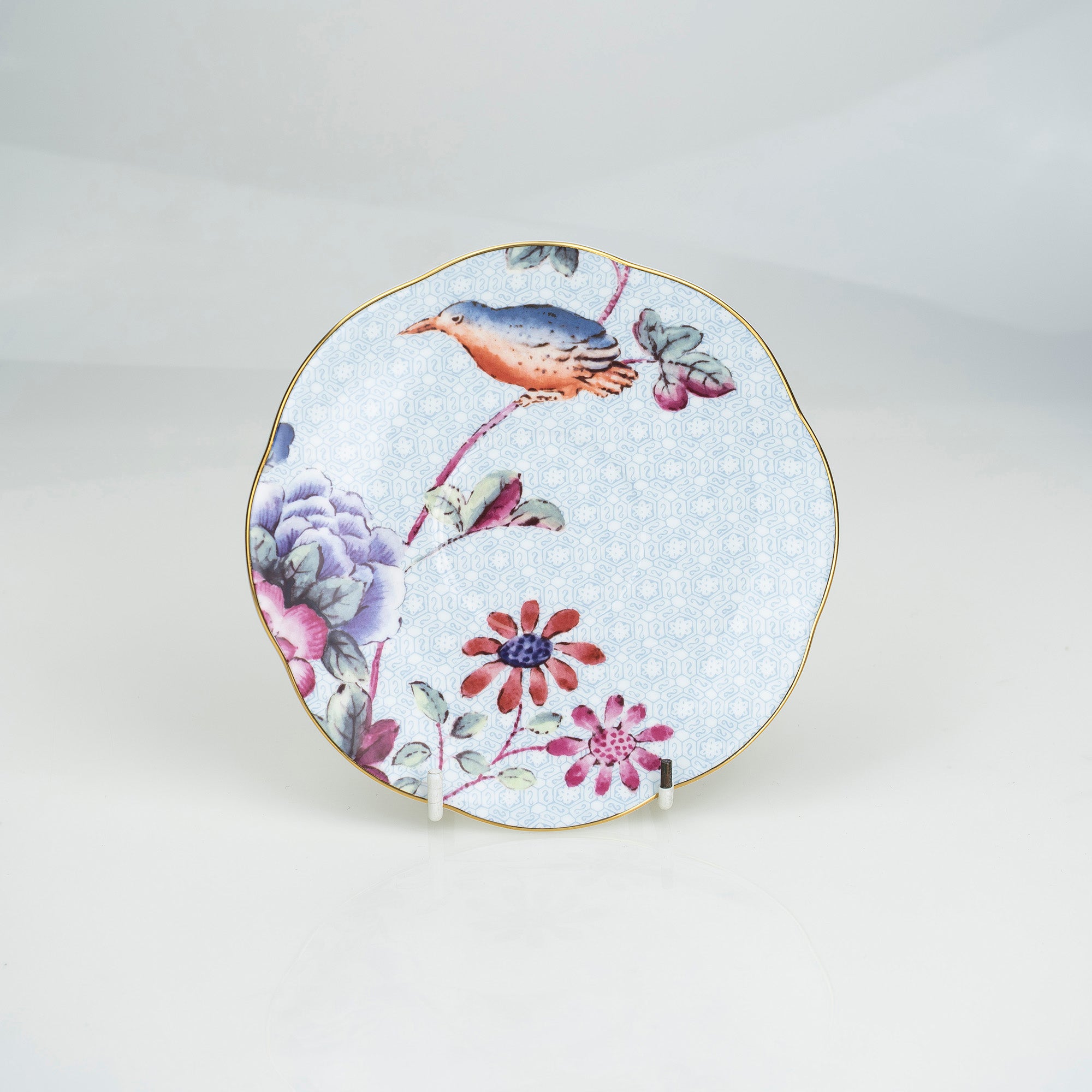 ウェッジウッド WEDGWOOD ハーレクインコレクション カッコー カップ&ソーサー ブルー 廃盤 希少 洋食器【専用ケース付】