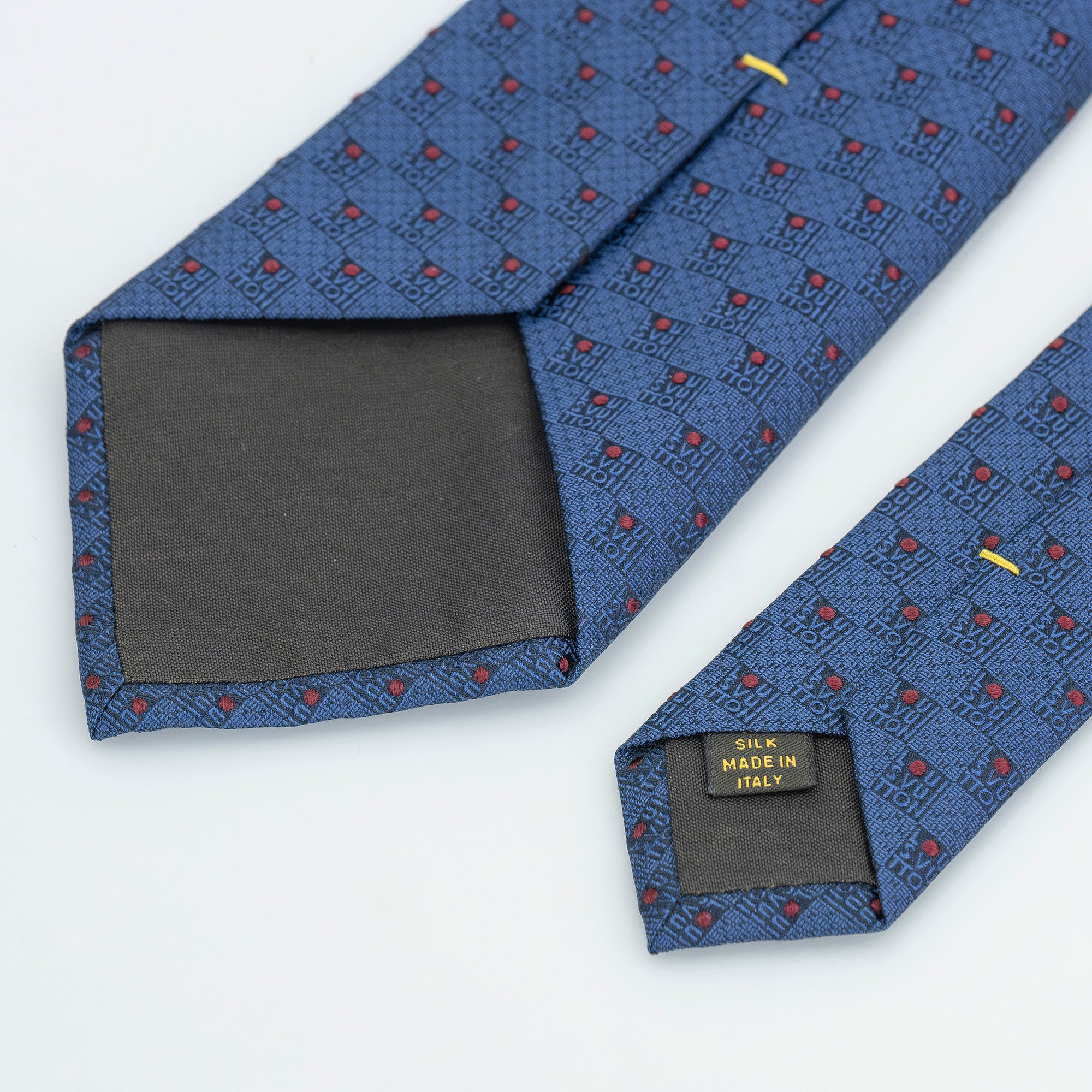 ルイヴィトン LOUIS VUITTON ネクタイ シルク100% ブルー系 ダミエ柄 ロゴ チェック メンズ ビジネス スーツ ブランドネクタイ 【箱付】