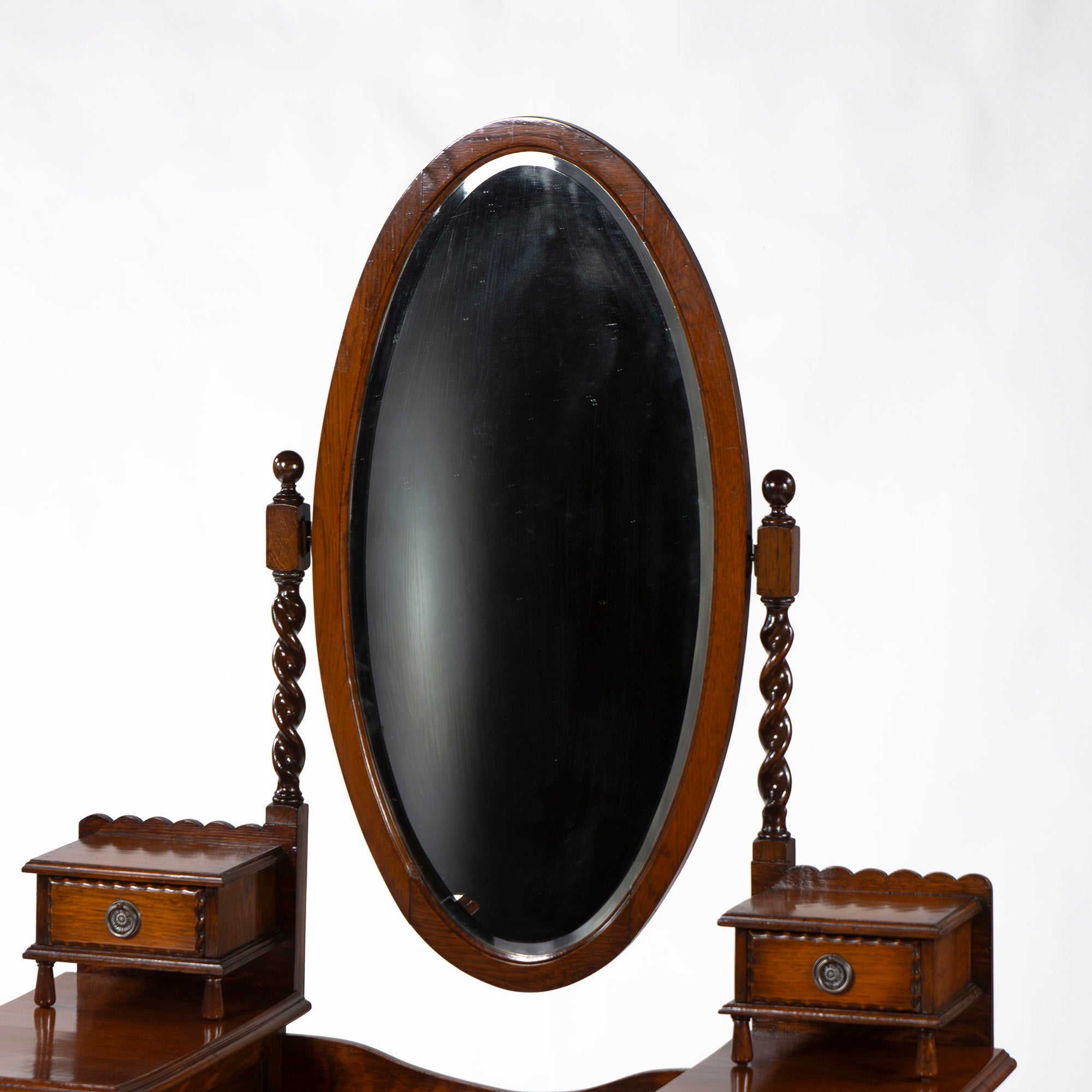 Lloyd's Antiques Mirrored Back Sideboard, Oak, British Antique Dresser Cabinet