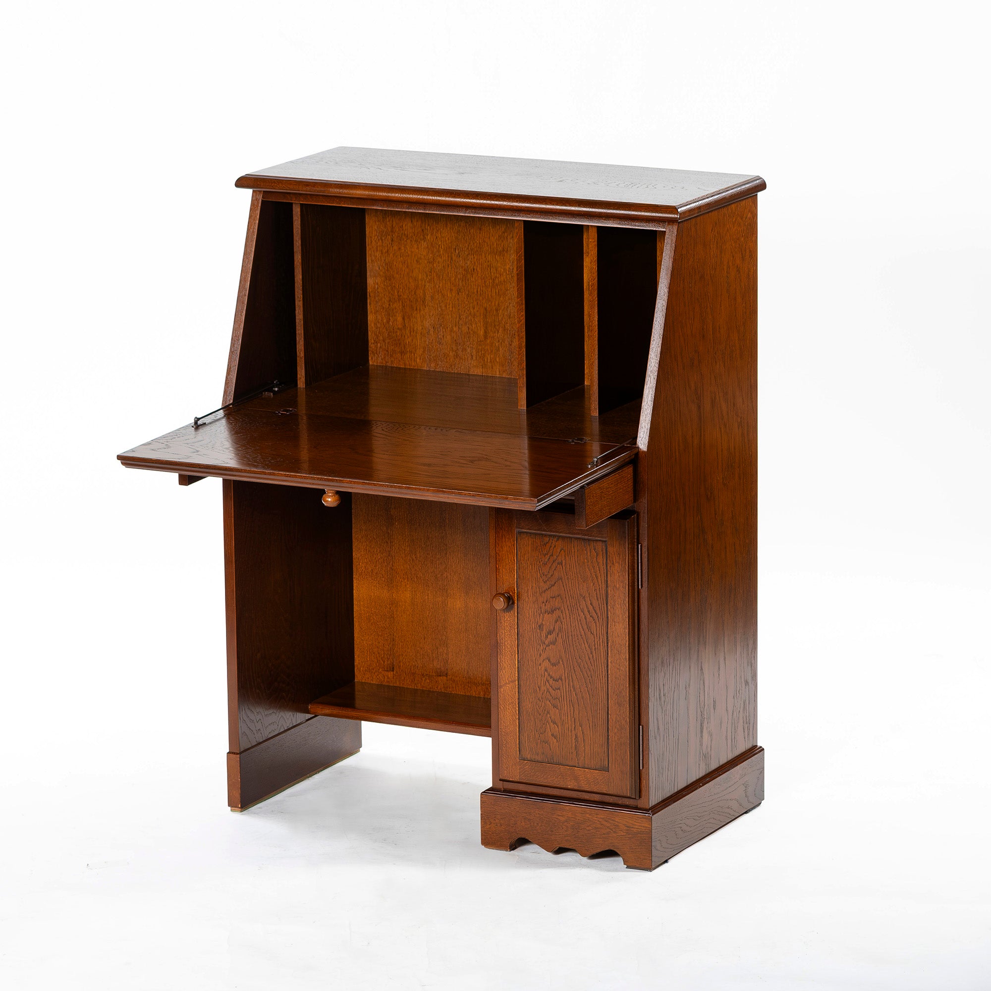 Echigo Folk Crafts Writing Bureau, Oak, Made in Japan, Folk Craft Furniture, Writing Desk, Storage Furniture, Study Desk, Classic, British, Country Style