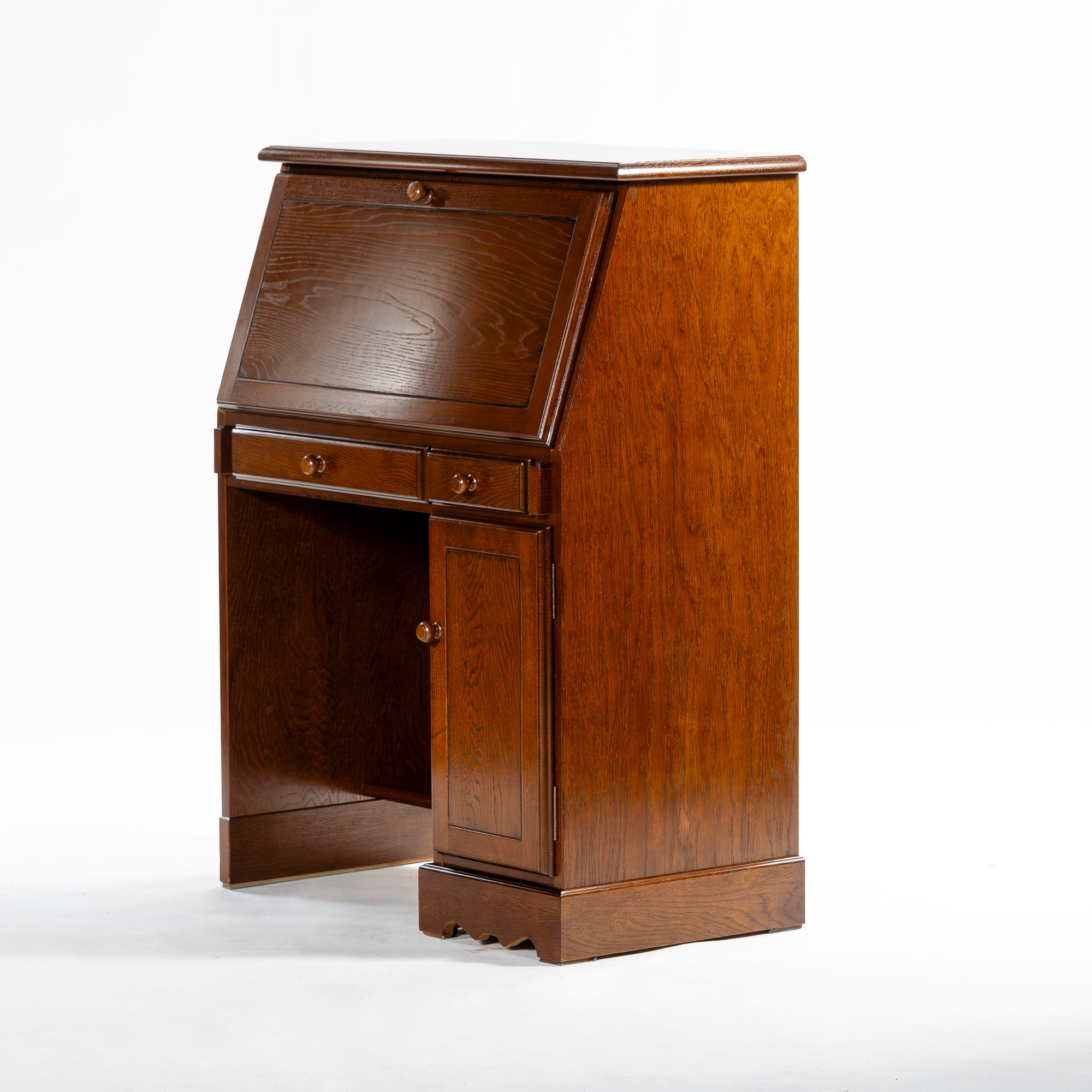 Echigo Folk Crafts Writing Bureau, Oak, Made in Japan, Folk Craft Furniture, Writing Desk, Storage Furniture, Study Desk, Classic, British, Country Style