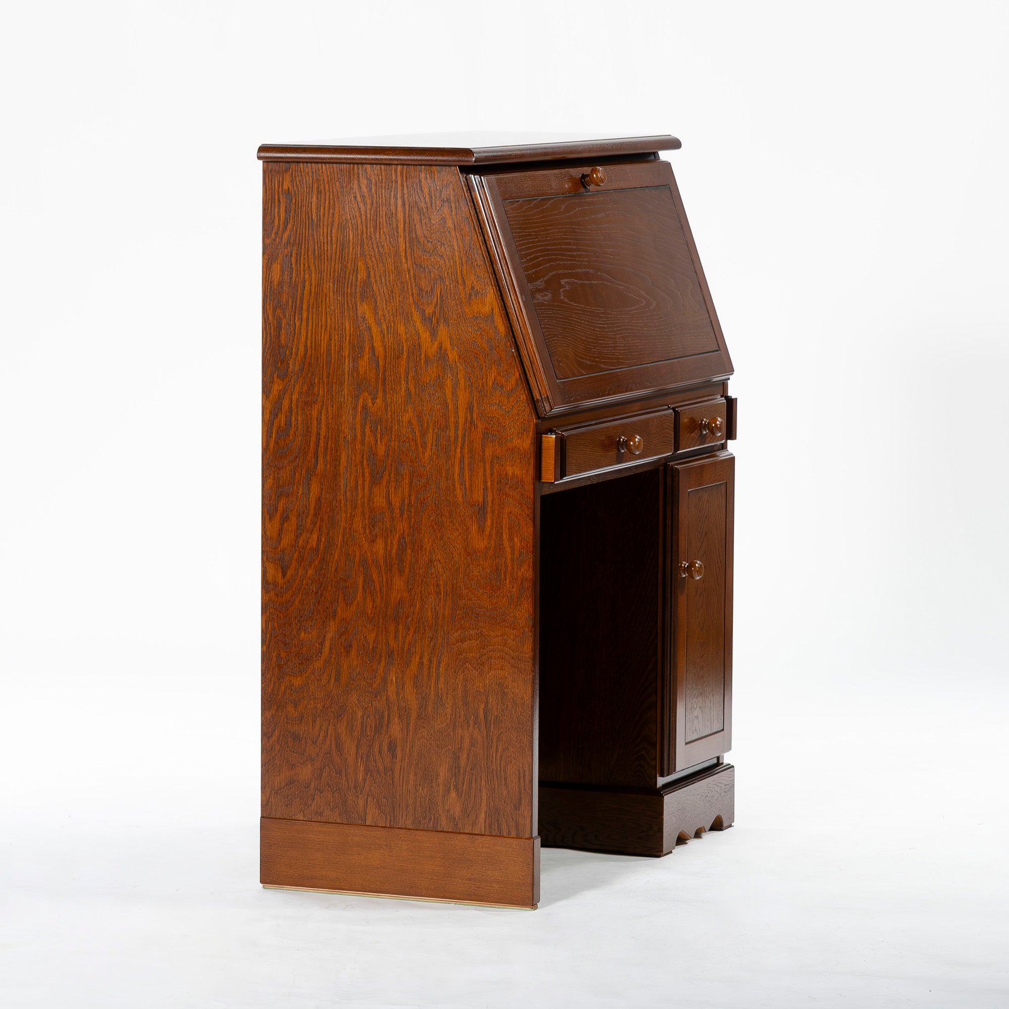 Echigo Folk Crafts Writing Bureau, Oak, Made in Japan, Folk Craft Furniture, Writing Desk, Storage Furniture, Study Desk, Classic, British, Country Style