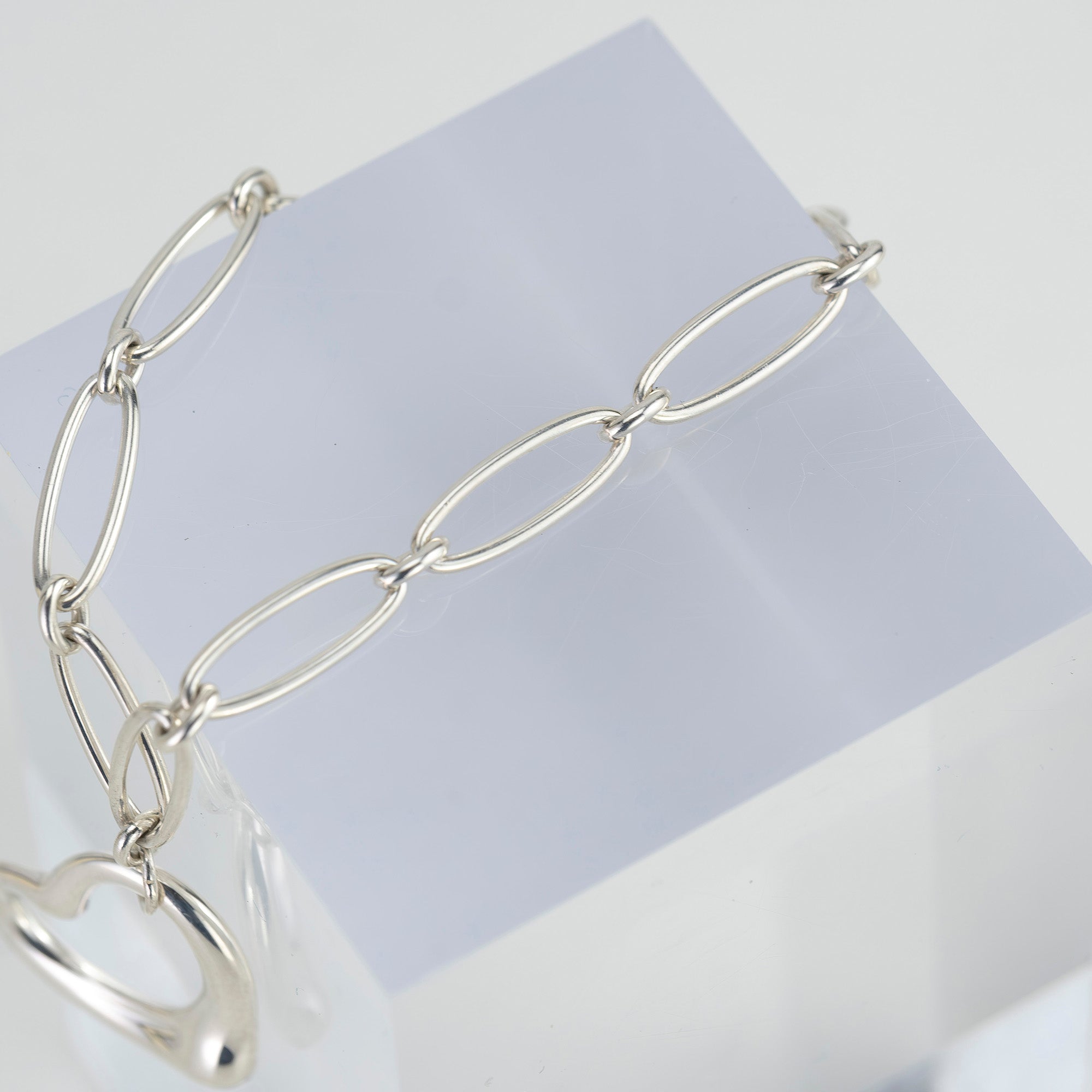 Tiffany & Co. Elsa Peretti Open Heart Bracelet in 925 Sterling Silver (Box and Dust Bag Included)