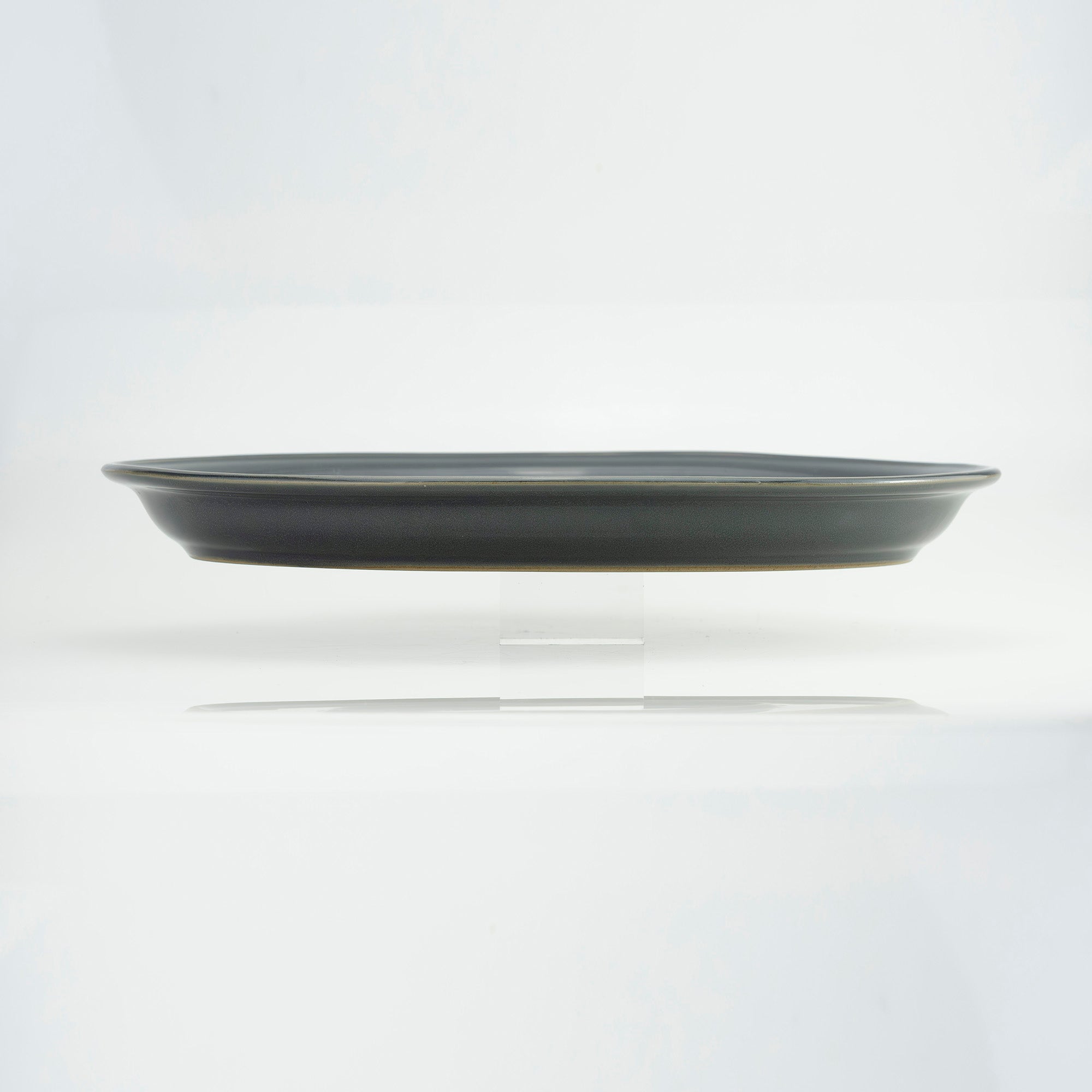 Vintage Denby Savile Grey gratin dish and oval plate set, made in England