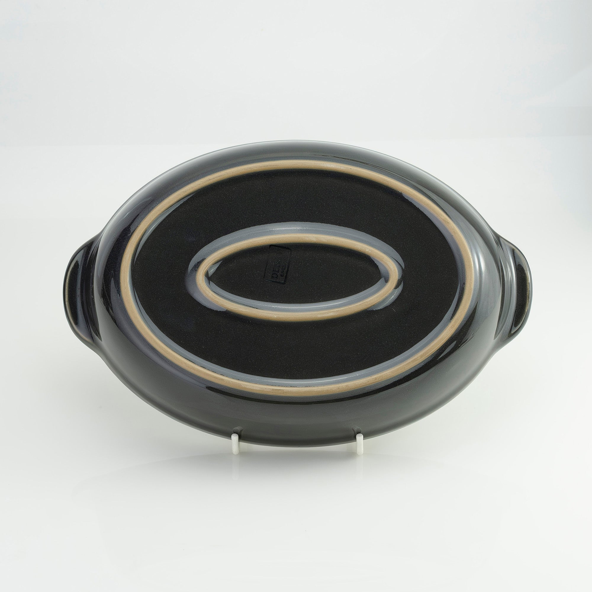 Vintage Denby Savile Grey gratin dish and oval plate set, made in England