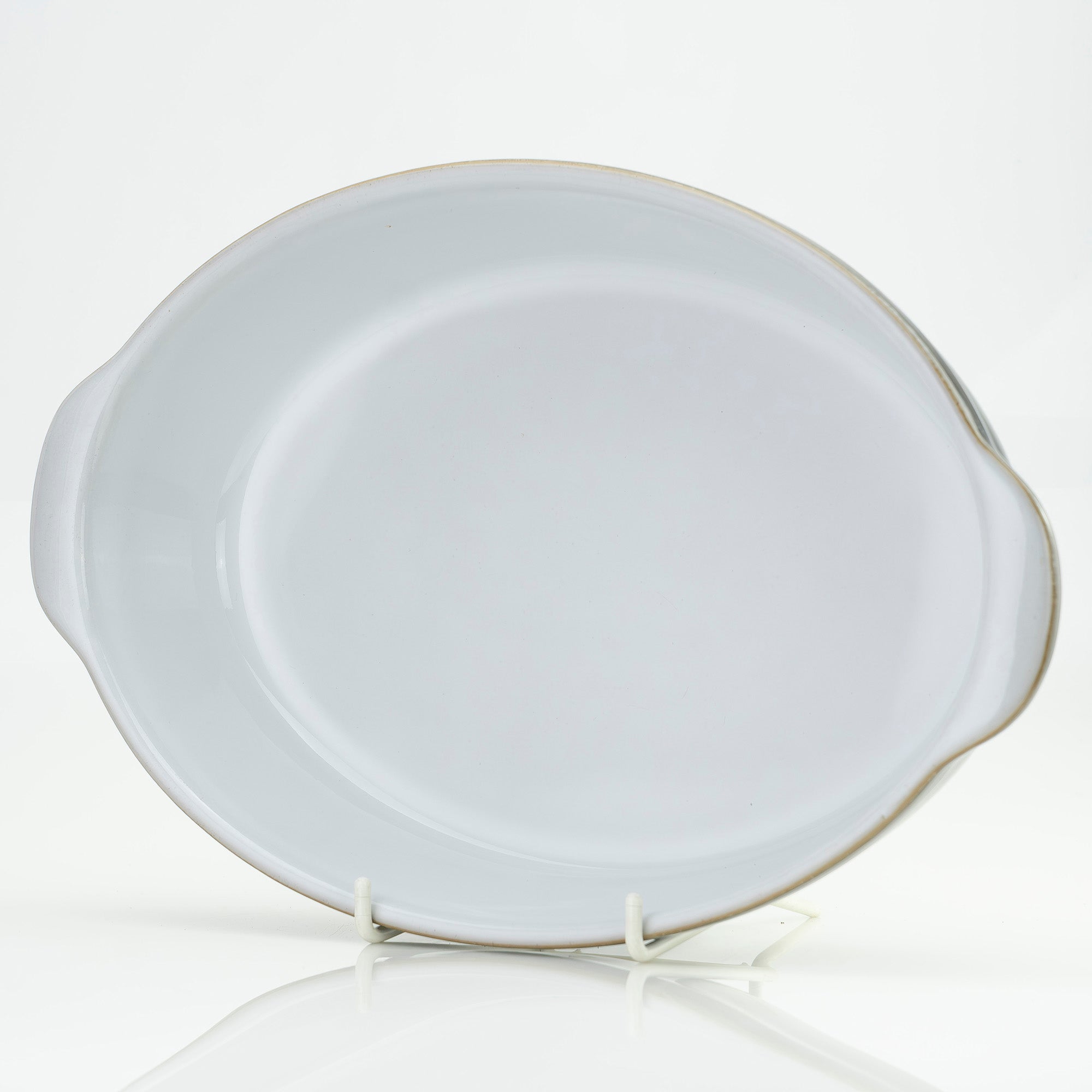 Vintage Denby Savile Grey gratin dish and oval plate set, made in England