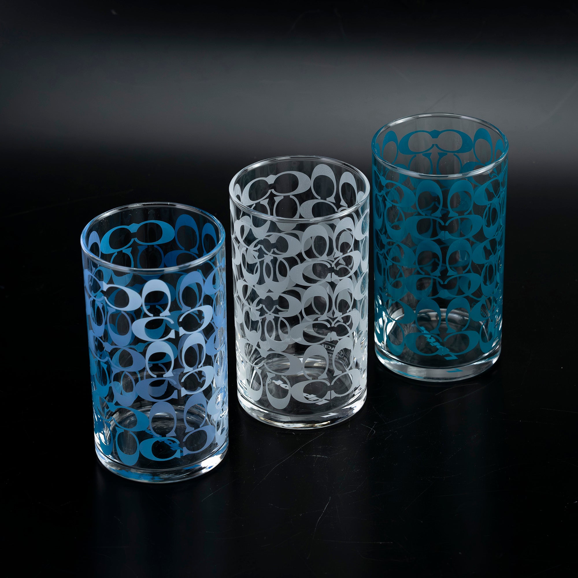 コーチ COACH グラスセット ロゴデザイン タンブラー 3色展開 ノベルティ 美品 【箱付】