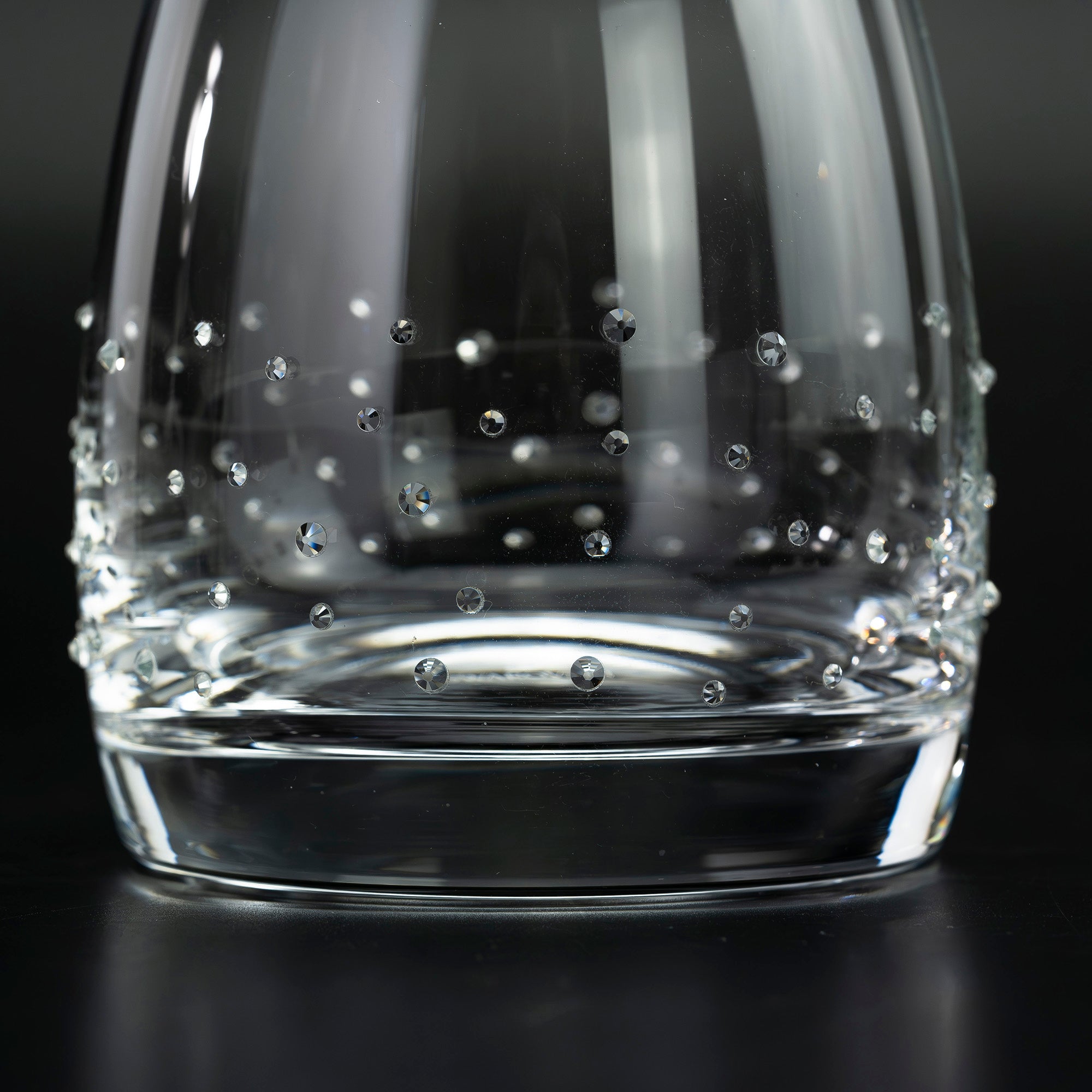 Swarovski Crystal Glass Tumbler Set of 2, Clear, Modern Design, Excellent Condition (Box Included)