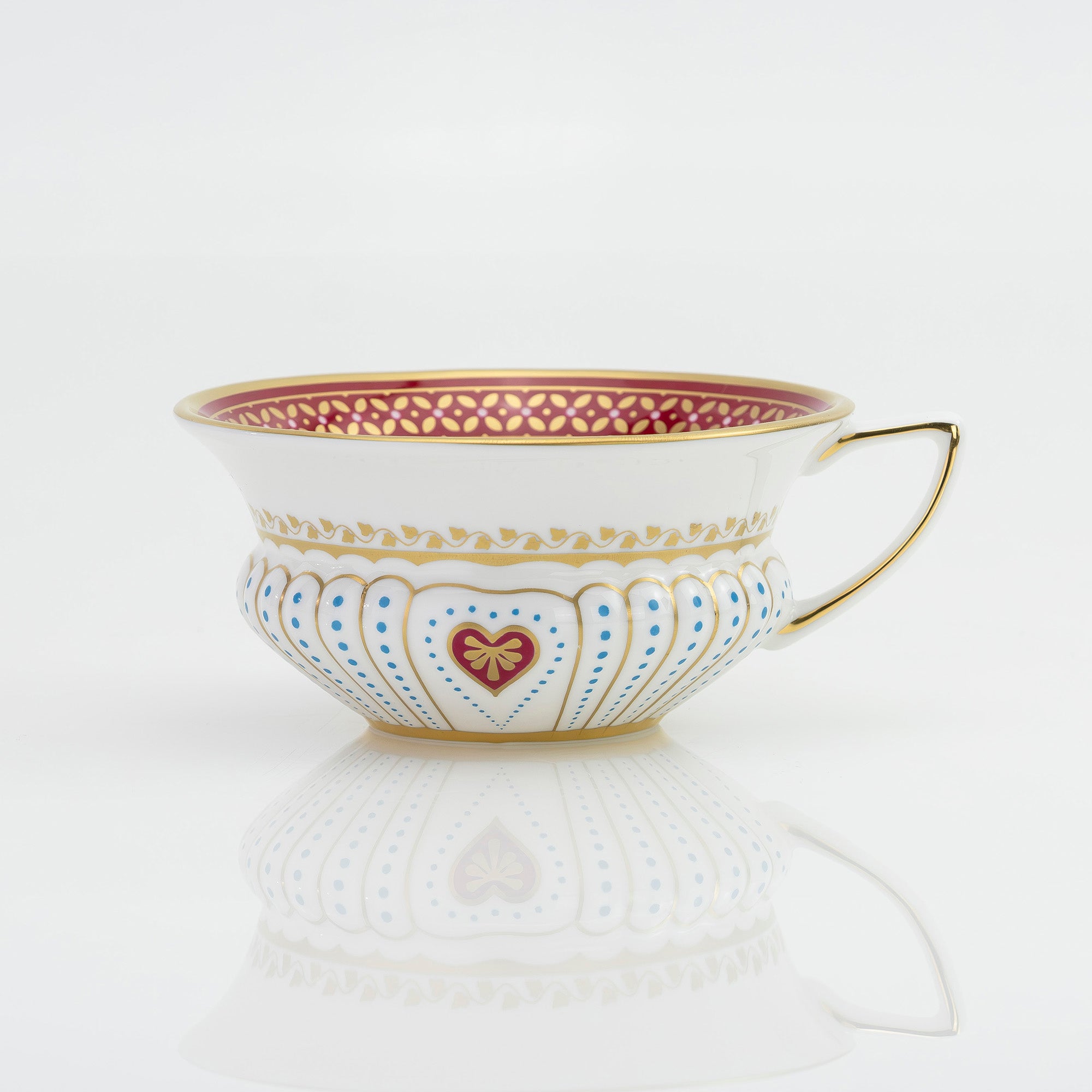 ウェッジウッド WEDGWOOD ハーレクインコレクション クイーンオブハート ティーカップ&ソーサー 廃盤品 希少【箱付】(2)