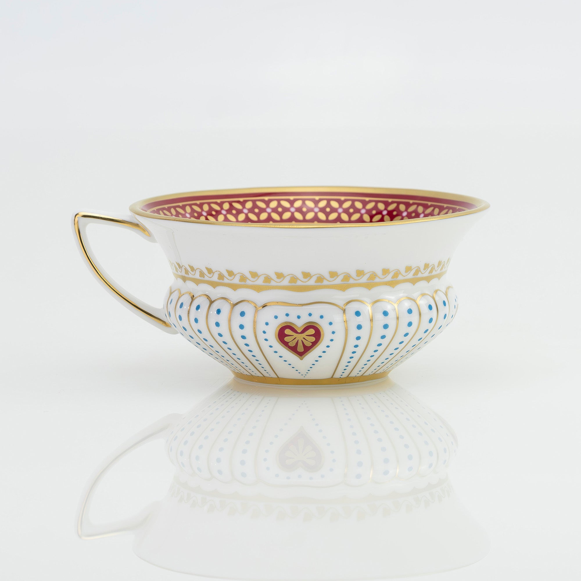 ウェッジウッド WEDGWOOD ハーレクインコレクション クイーンオブハート ティーカップ&ソーサー 廃盤品 希少【箱付】(2)