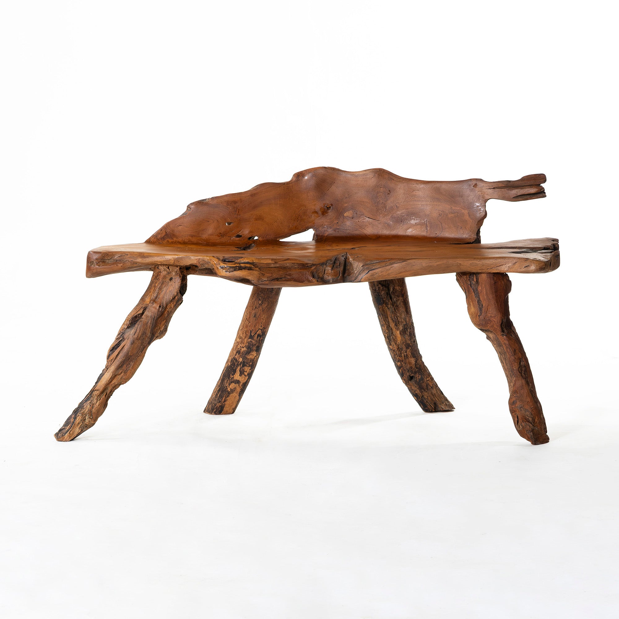 ベンチ 天然木1枚板 チーク古材 オールドチーク 無垢材 流木 オブジェ 一点物 アート 和モダン 和室 アジアン ヴィンテージ アンティーク